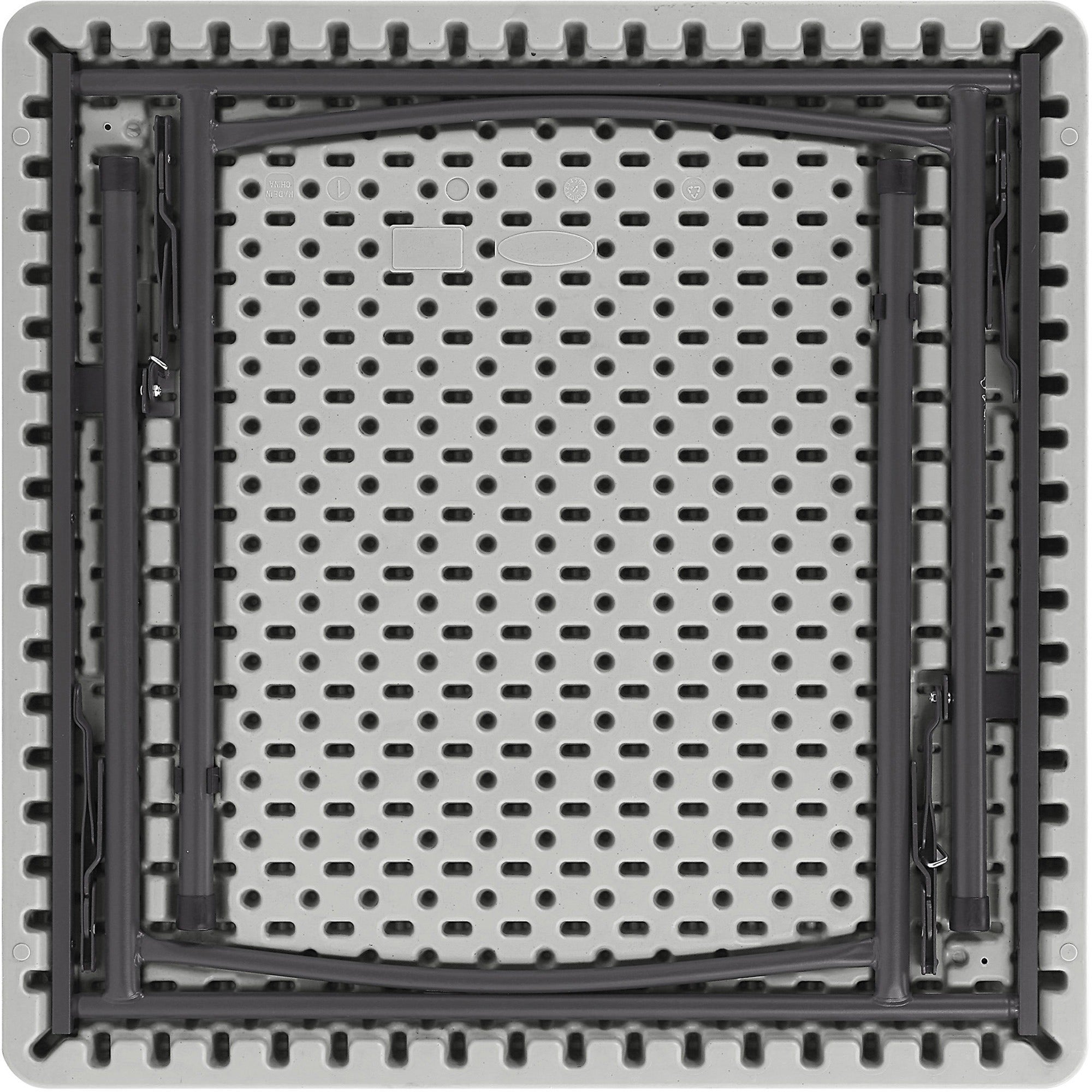 Lorell Ultra-Lite Banquet Folding Table - For - Table TopSquare Top - 600 lb Capacity - 29" Height x 36" Width x 36" Depth - Gray, Powder Coated - 1 Each -