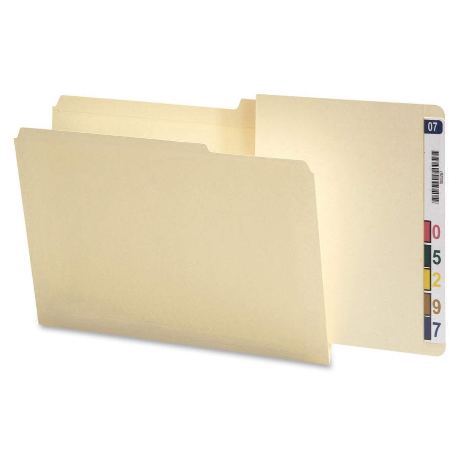 Smead Self-Adhesive End Tab Converters - 3.25" Width x 9.25" Length - Manila Divider - Recycled - 200 / Box -