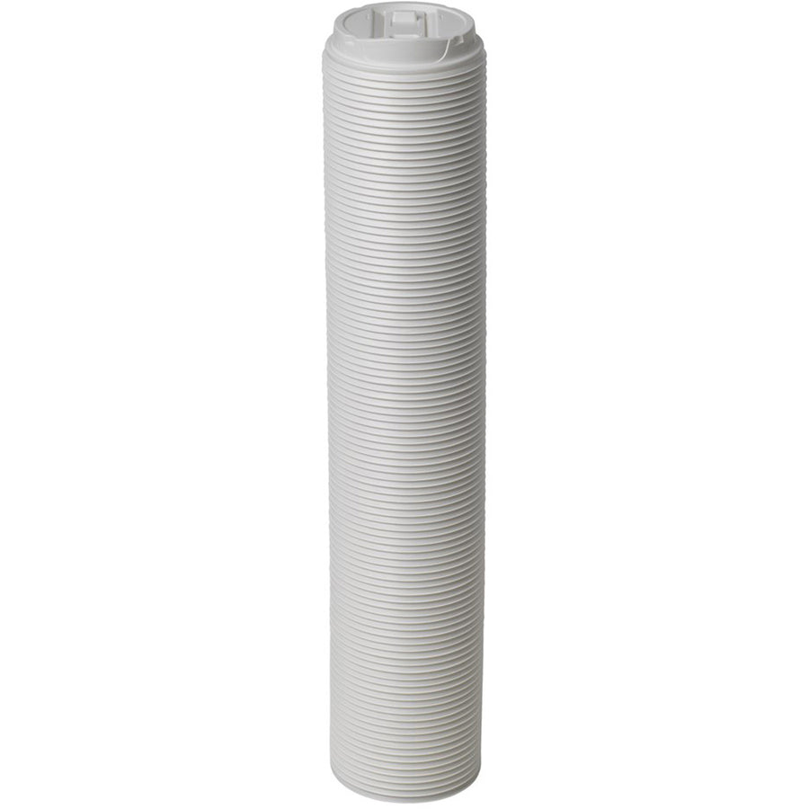 Dixie Large Reclosable Hot Cup Lids by GP Pro - Round - Plastic - 100 / Pack - White -