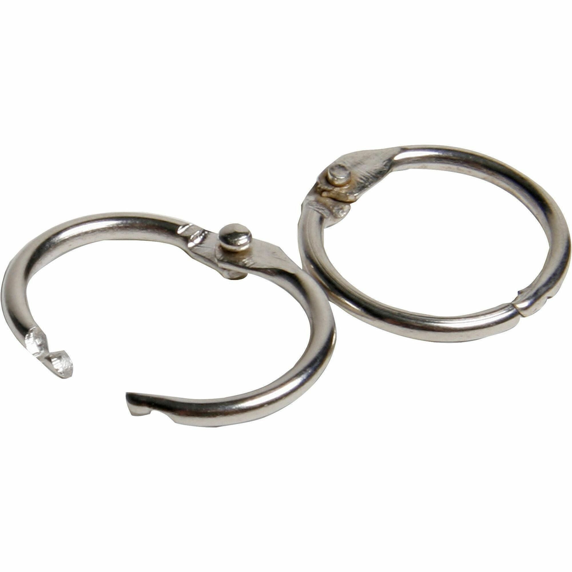 CLI Multipurpose Book Rings - 0.5" Diameter - Round - Silver - Steel - 100 / Box -