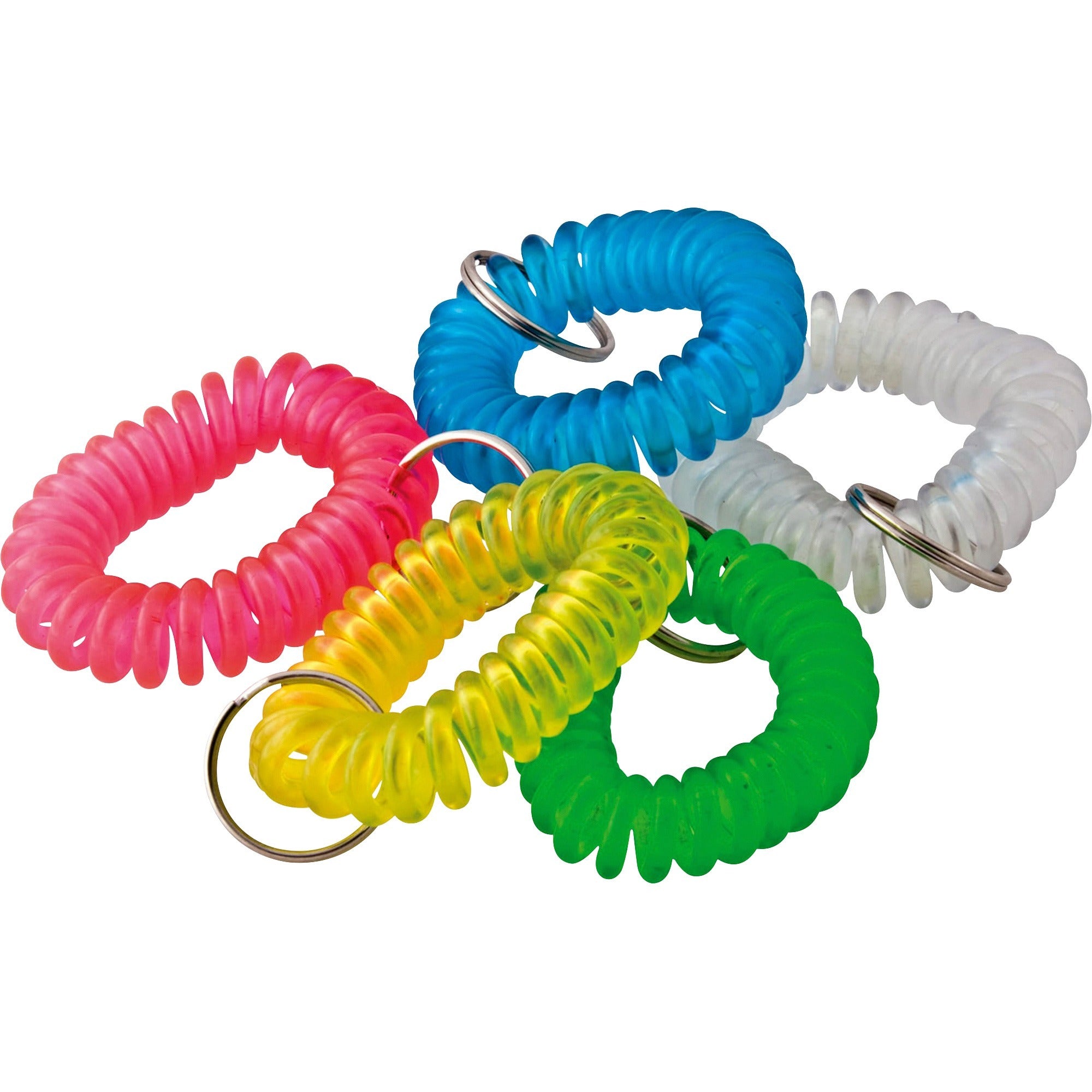 Baumgartens Plastic Wrist Coil Key Chains - 1 Each - Assorted -