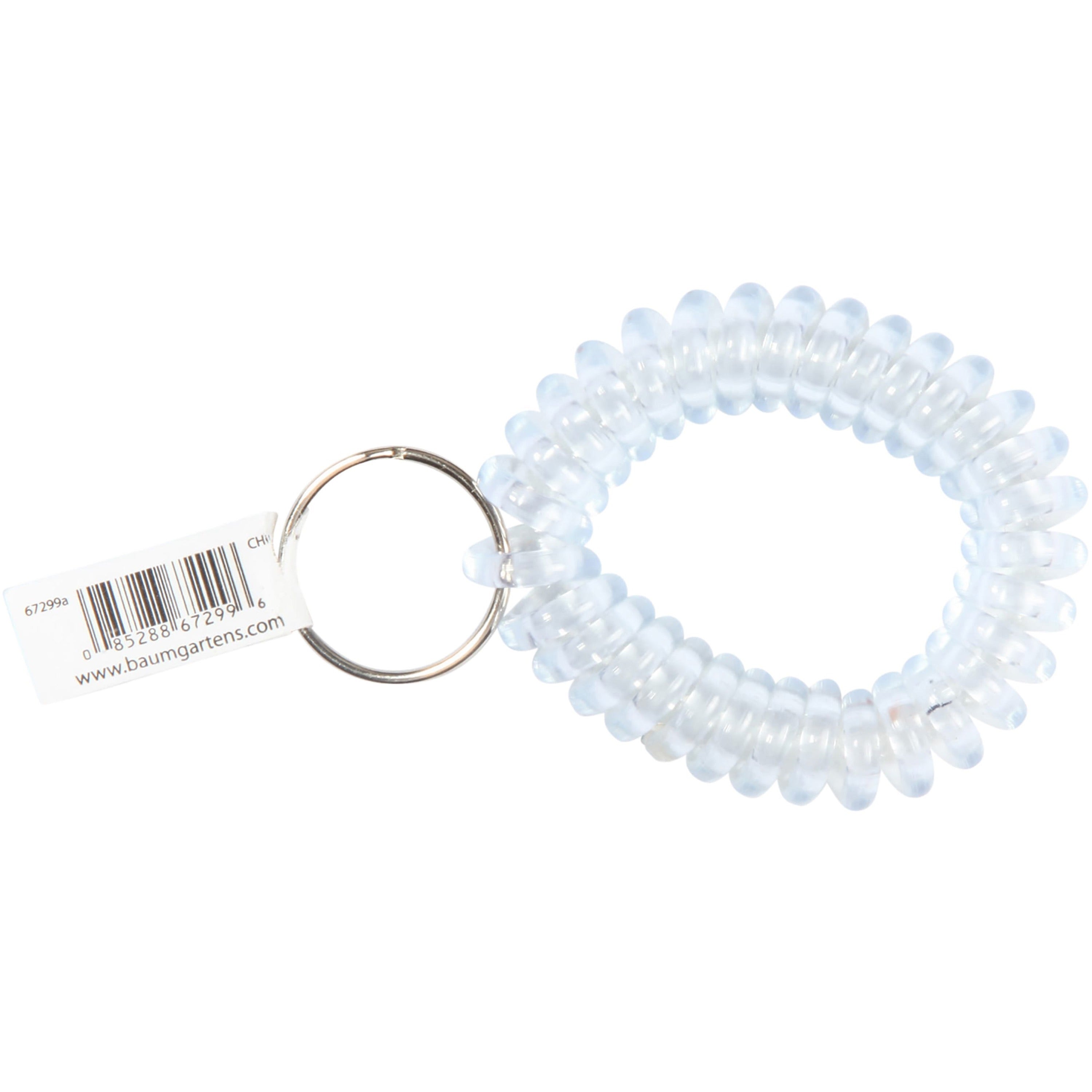 Baumgartens Plastic Wrist Coil Key Chains - 1 Each - Assorted -