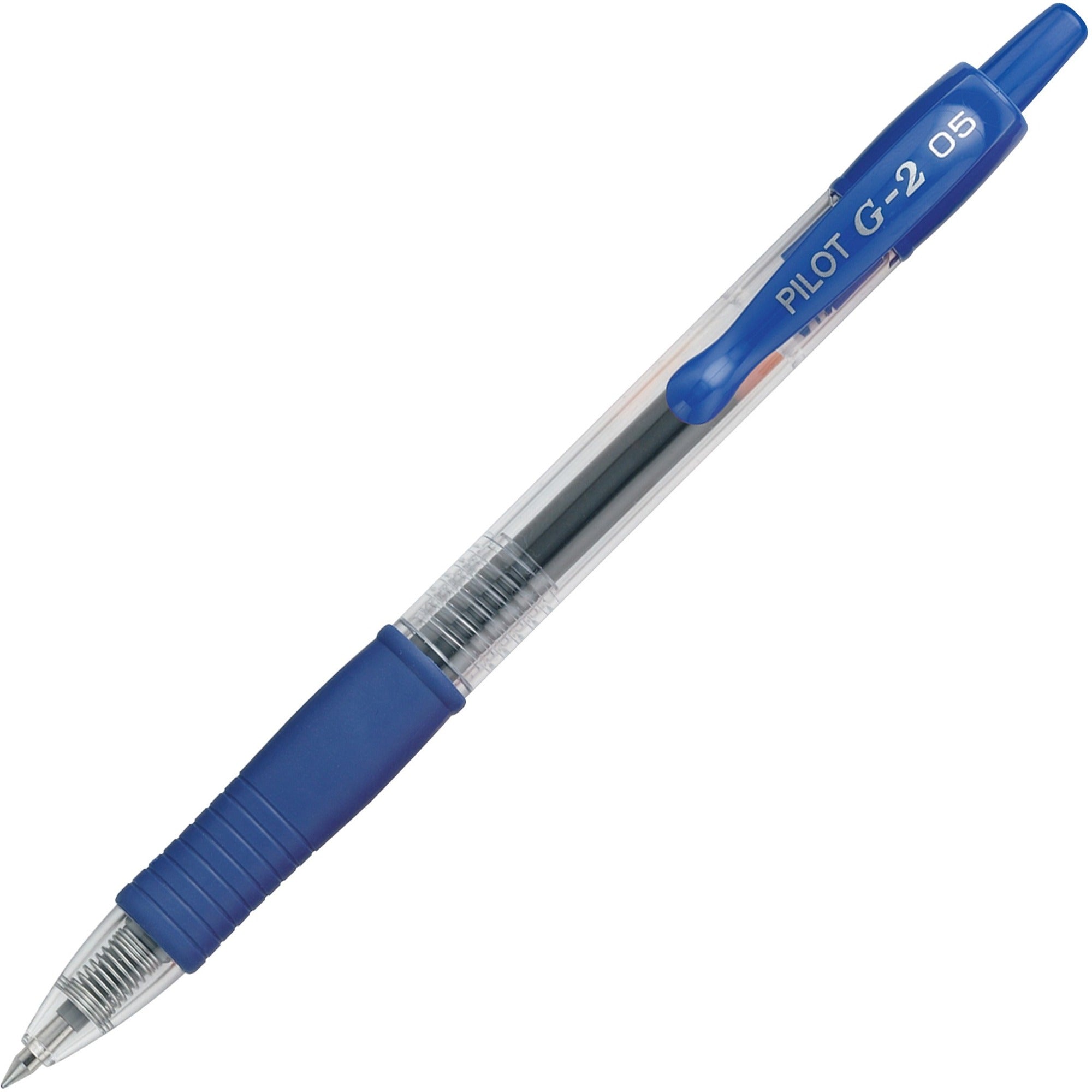 Pilot G2 Retractable XFine Gel Ink Rollerball Pens - Extra Fine Pen Point - 0.5 mm Pen Point Size - Refillable - Retractable - Blue Gel-based Ink - 1 Dozen -
