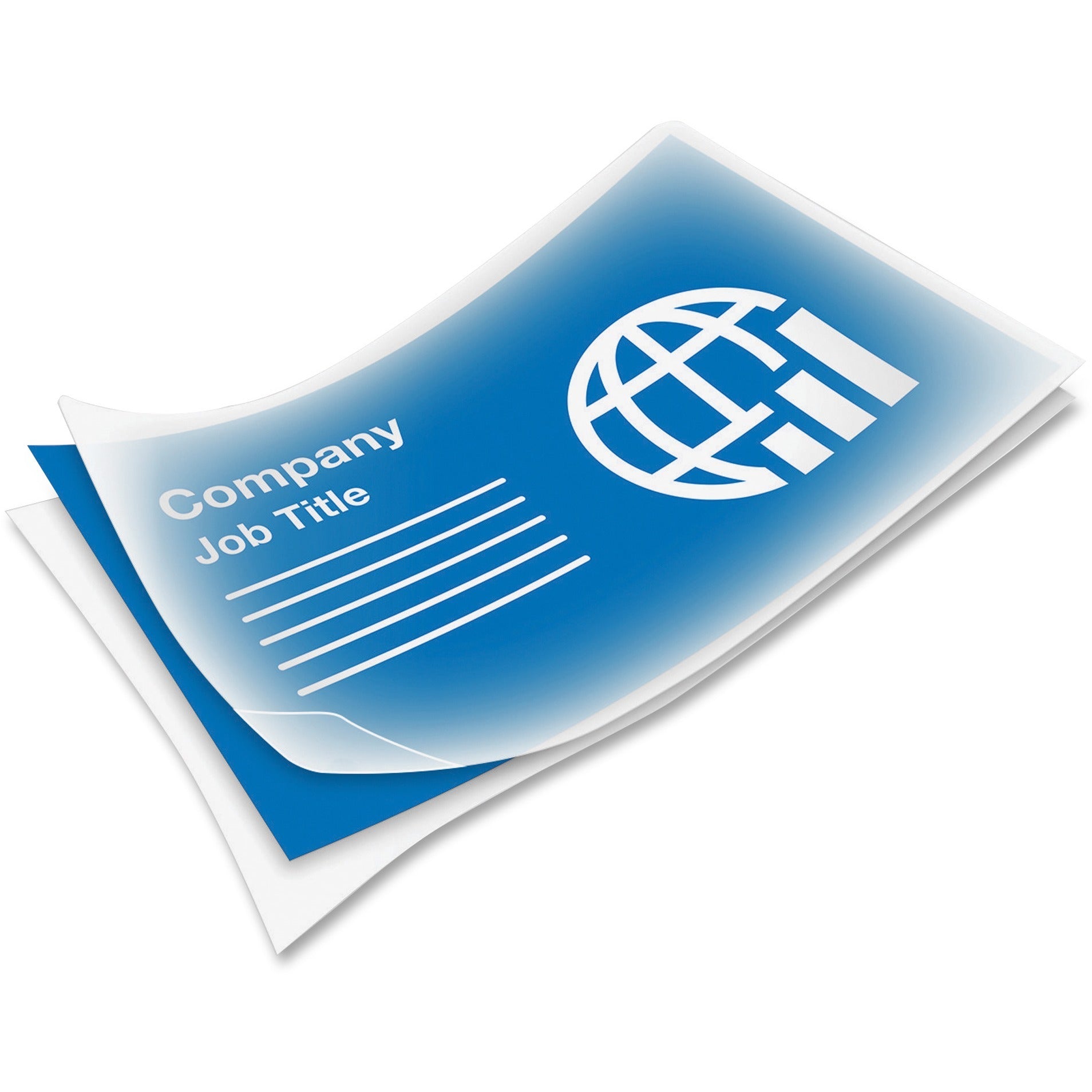 Fellowes Business Card Glossy Laminating Pouches - Sheet Size Supported: Business Card - Laminating Pouch/Sheet Size: 3.75" Width x 7 mil Thickness - Type G - Glossy - for Document, Business Card - Durable - Clear - 100 / Pack -