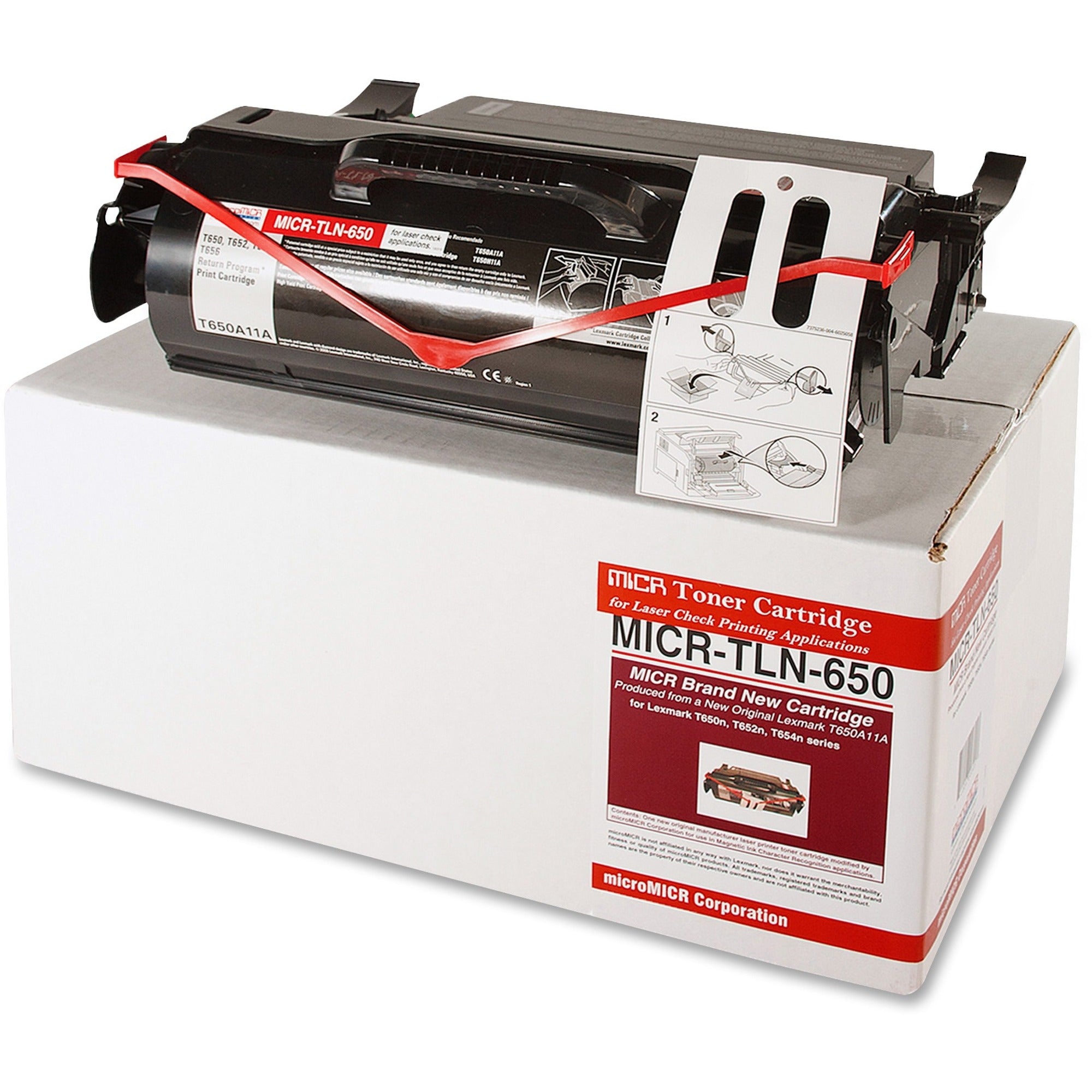 microMICR MICR Toner Cartridge - Alternative for Lexmark - Laser - 7000 Pages - Black - 1 Each -