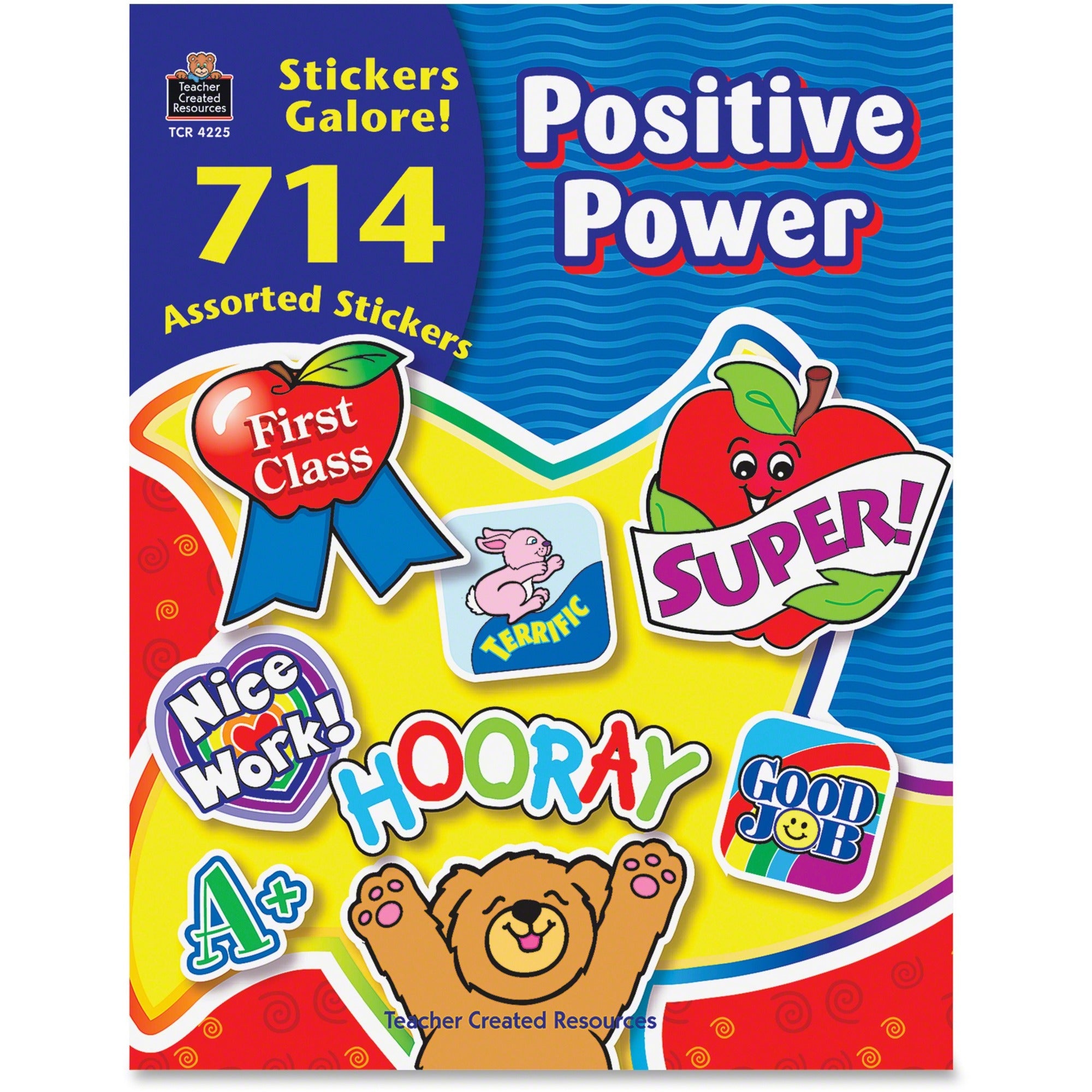 Teacher Created Resources Positive Power Sticker Book - Self-adhesive - Acid-free, Lignin-free - Assorted - 714 / Pack -
