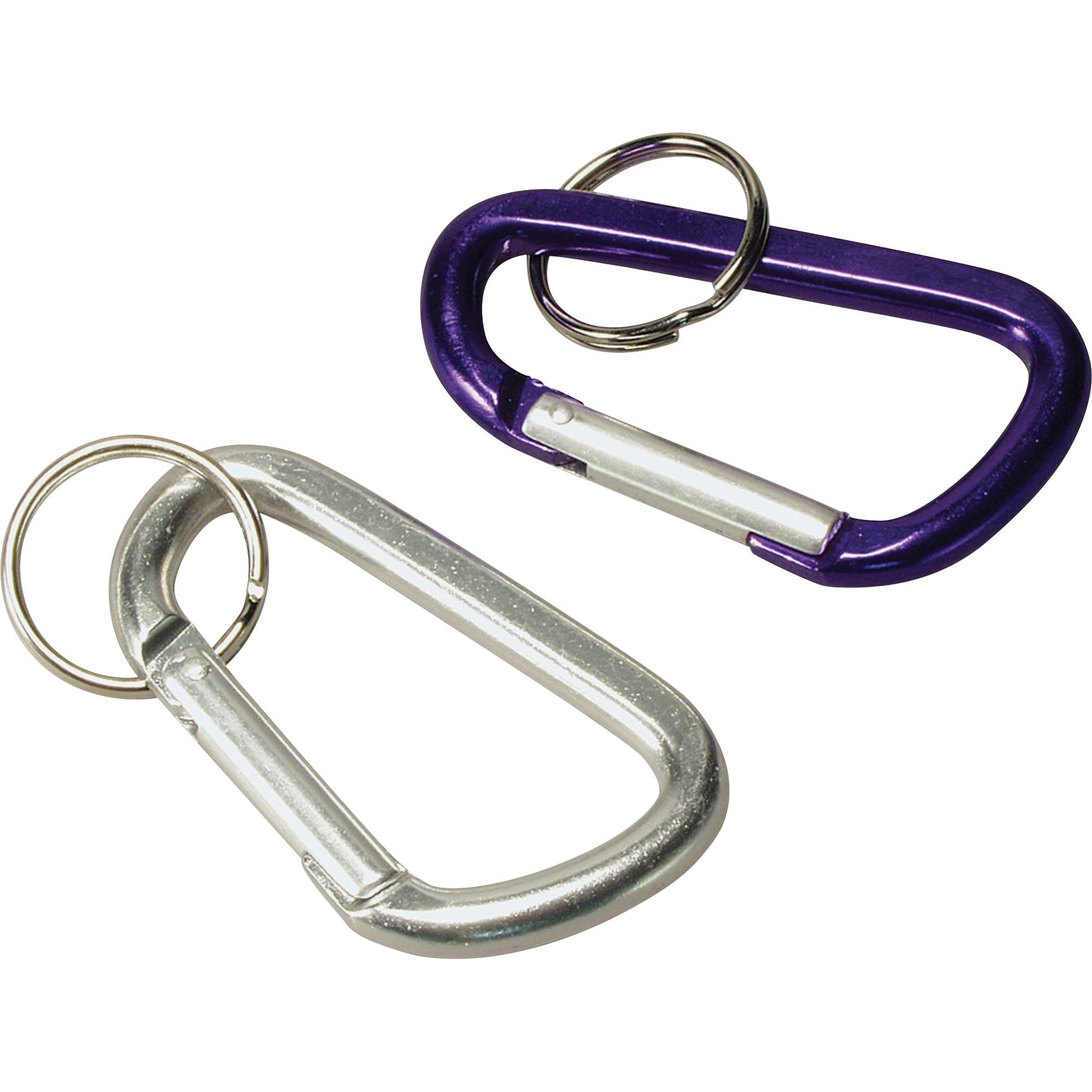 Baumgartens 3" Carabiner Key Ring - Aluminum - 1 Each - Assorted -