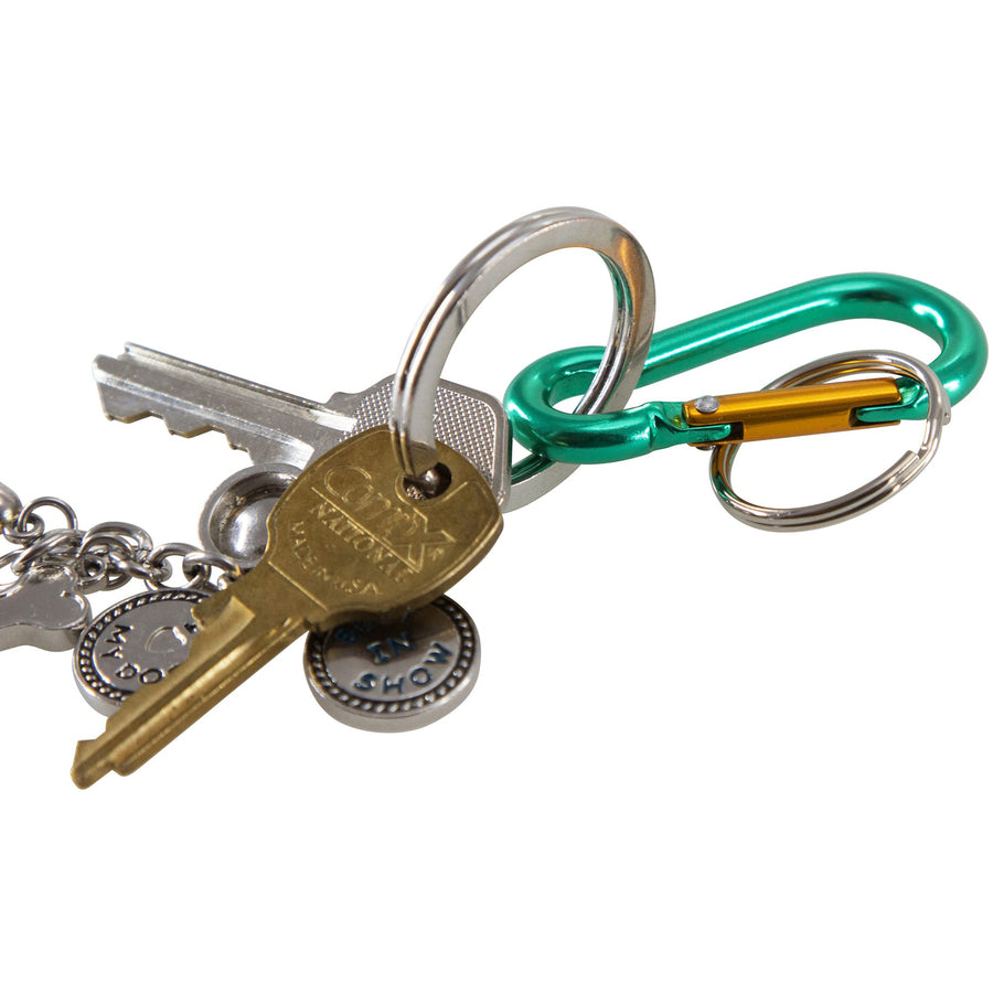 Baumgartens 2" Carabiner Key Ring - Aluminum - 1 Each - Assorted -