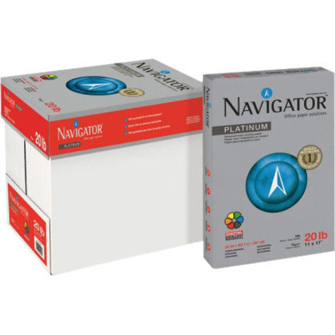 Navigator Platinum Superior Productivity Multipurpose Paper - Silky Touch - White - 11" x 17" - 20 lb Basis Weight - Smooth - 2500 / Carton - Jam-free, Chlorine-free - Bright White -