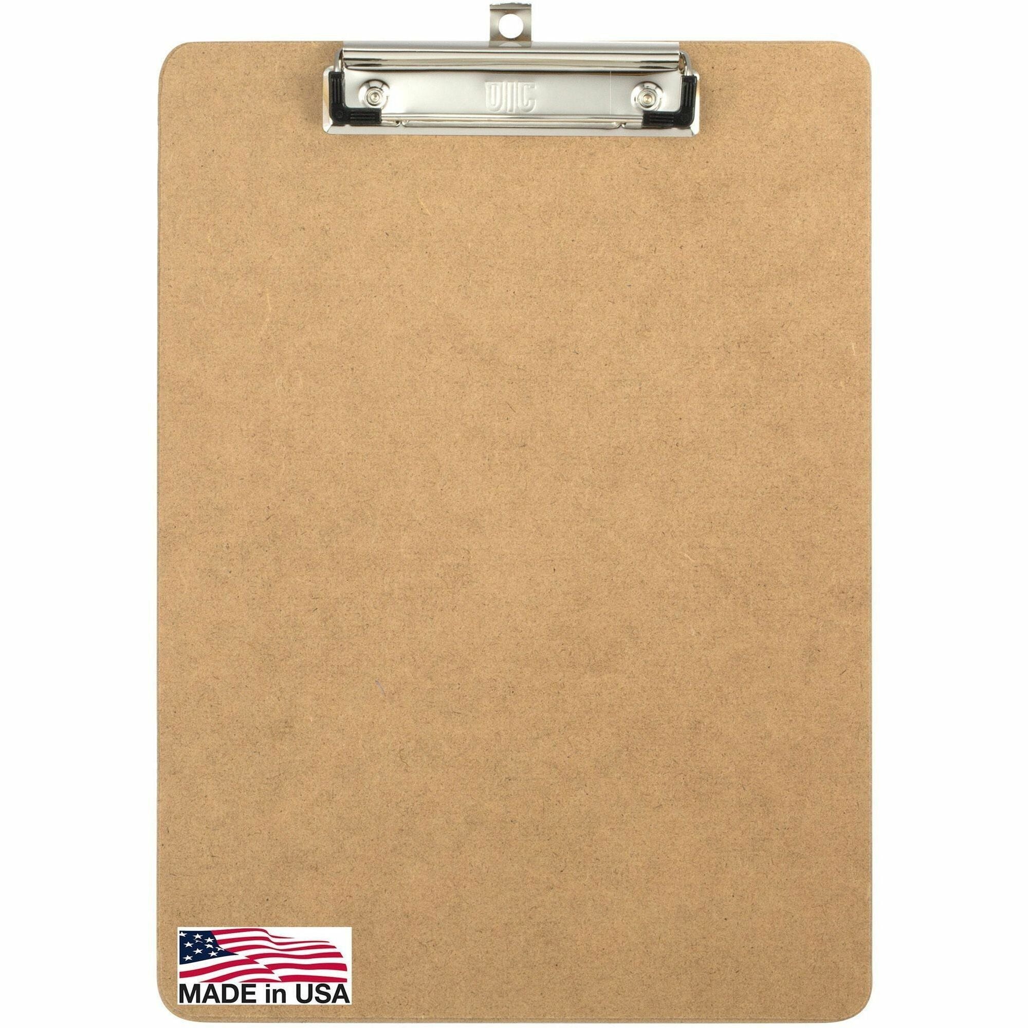 Officemate Low-profile Clipboard - 1" Clip Capacity - 9" x 12 1/2" - Hardboard - Brown - 1 Each - 1