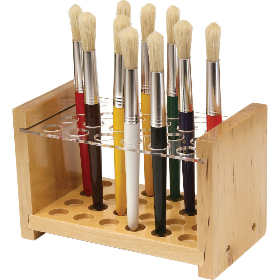 dixon-24-brush-wood-paint-brush-holder-wood-acrylic-1-each-clear_pac5148 - 2