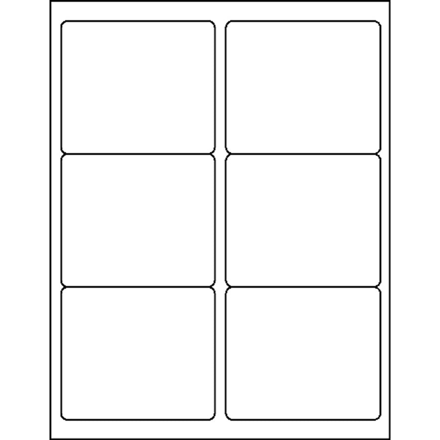 Business Source Bright White Premium-quality Address Labels - 3 1/3" Width x 4" Length - Permanent Adhesive - Rectangle - Laser, Inkjet - White - 6 / Sheet - 100 Total Sheets - 600 / Pack - Jam-free -