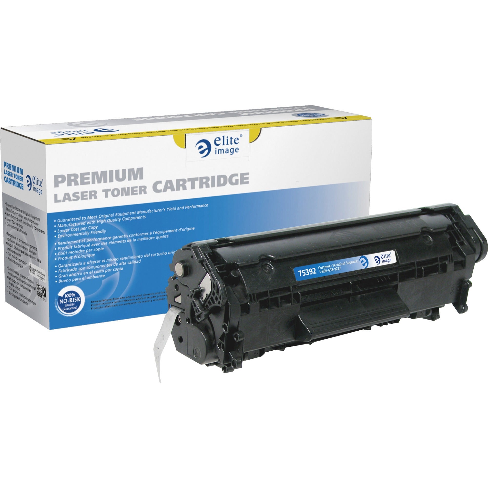 Elite Image Remanufactured MICR Laser Toner Cartridge - Alternative for HP 12A (Q2612A) - Black - 1 Each - 2000 Pages -