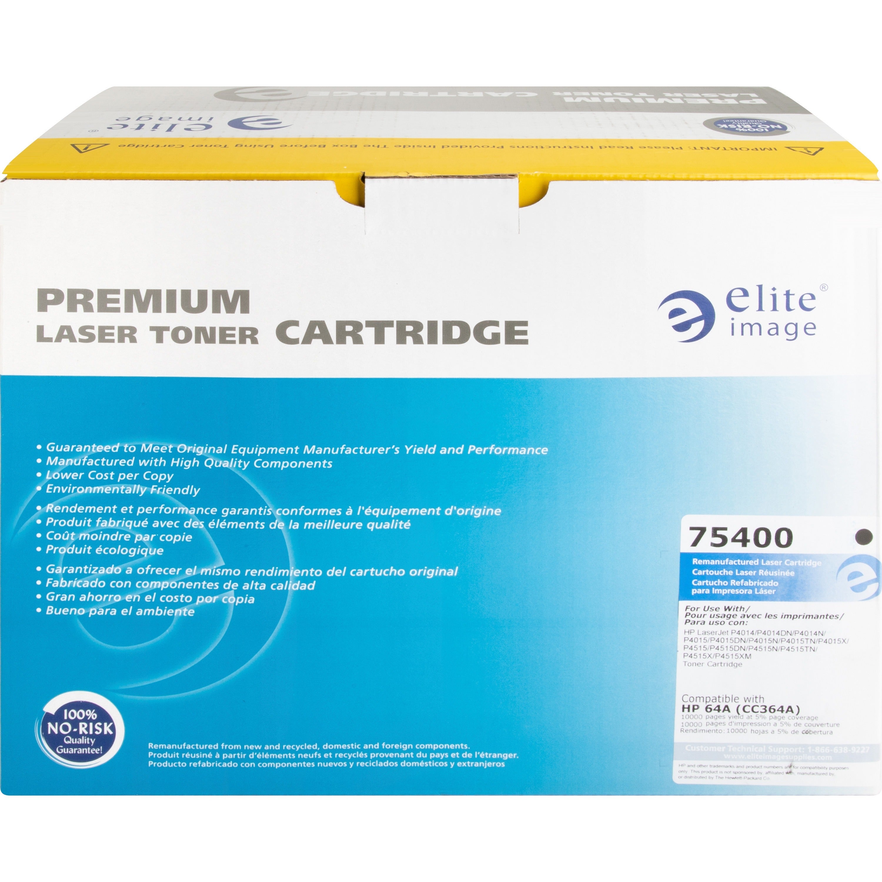 Elite Image Remanufactured Toner Cartridge - Alternative for HP 64A (CC364A) - Laser - 10000 Pages - Black - 1 Each -