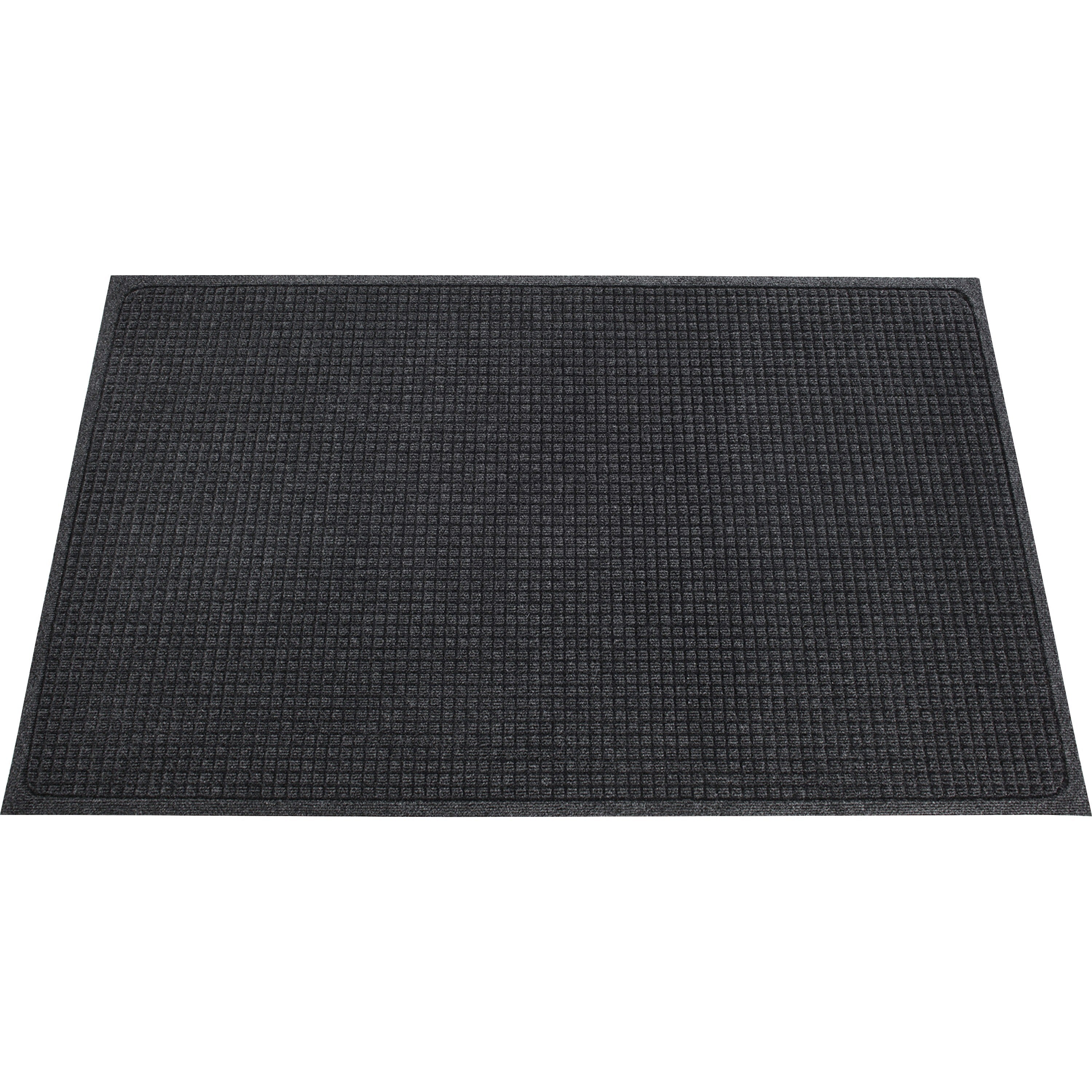 Genuine Joe EcoGuard Indoor Wiper Floor Mats - Indoor - 72" Length x 48" Width - Plastic, Rubber - Charcoal Gray - 1Each -