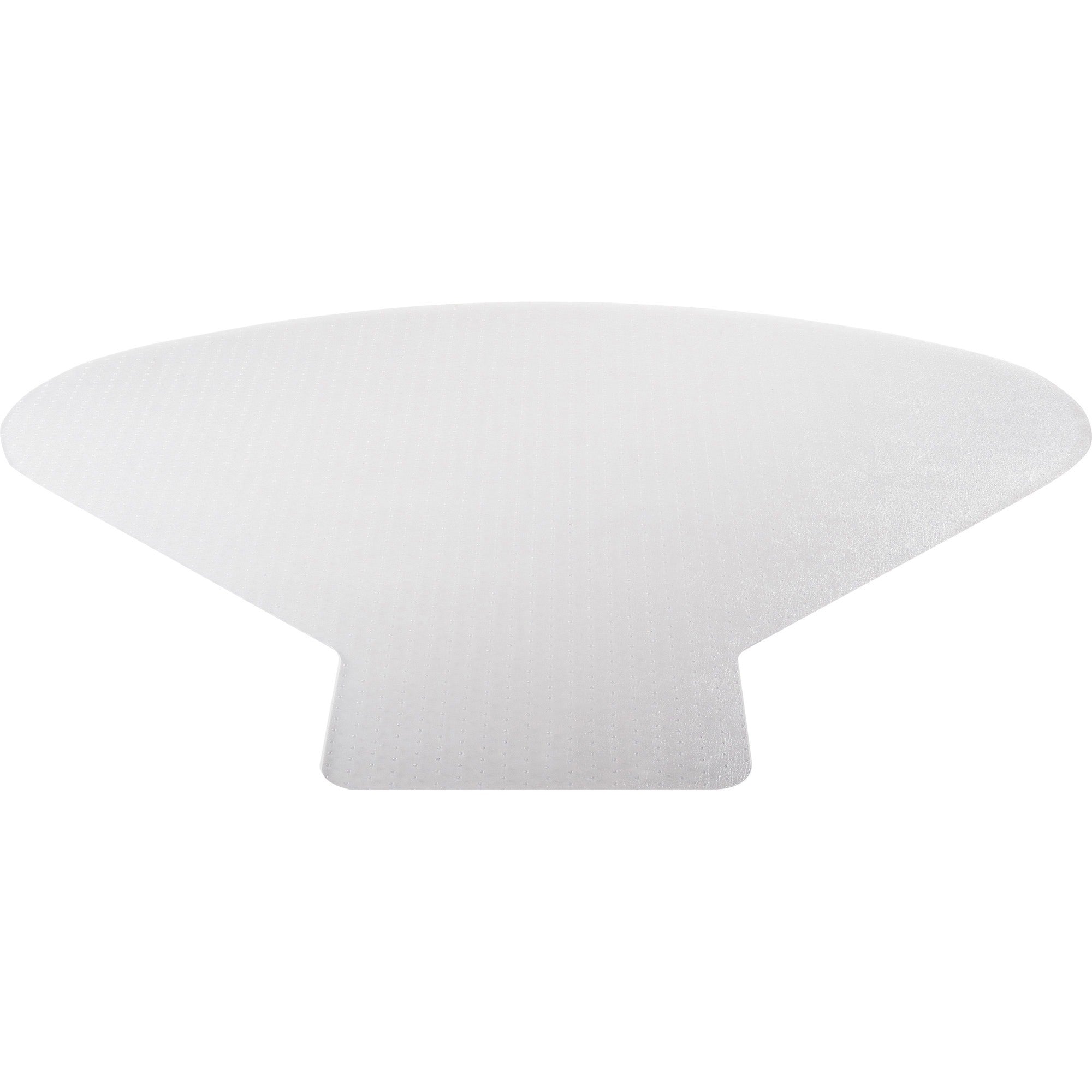 Lorell L-Workstation Medium-pile Chairmat - Carpeted Floor - 66" Length x 60" Width x 0.125" Thickness - Lip Size 12" Length x 20" Width - Vinyl - Clear - 1Each -