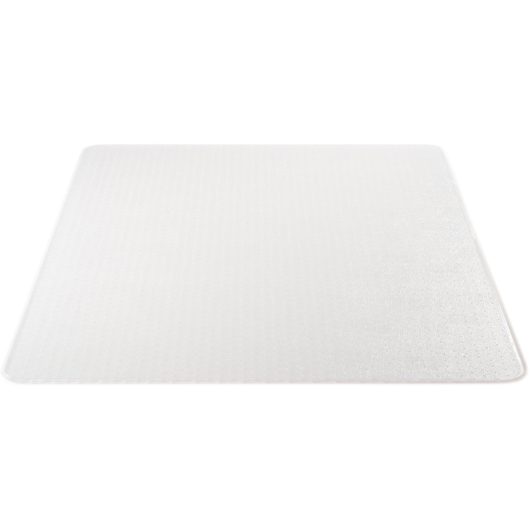 Lorell Plush-pile Chairmat - Carpeted Floor - 60" Length x 46" Width x 0.173" Thickness - Rectangular - Vinyl - Clear - 1Each -