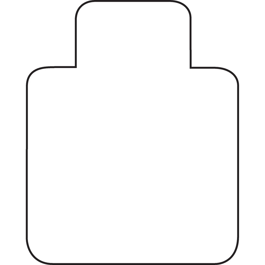 Lorell Plush-pile Wide-Lip Chairmat - Carpeted Floor - 60" Length x 46" Width x 0.173" Thickness - Lip Size 12" Length x 25" Width - Vinyl - Clear - 1Each -