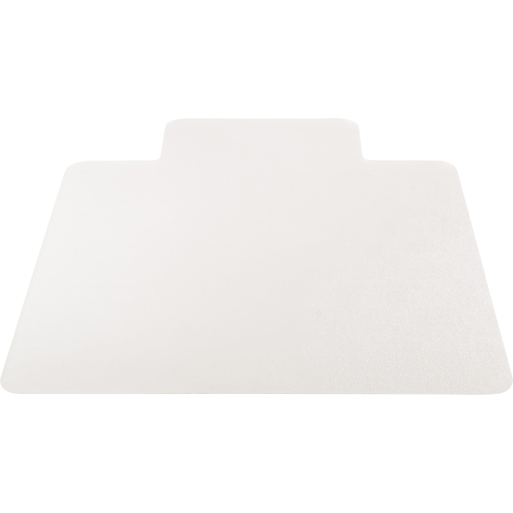 Lorell Wide Lip Chairmat - Hard Floor, Wood Floor, Vinyl Floor, Tile Floor - 60" Length x 46" Width x 0.095" Thickness - Lip Size 12" Length x 25" Width - Vinyl - Clear - 1Each -