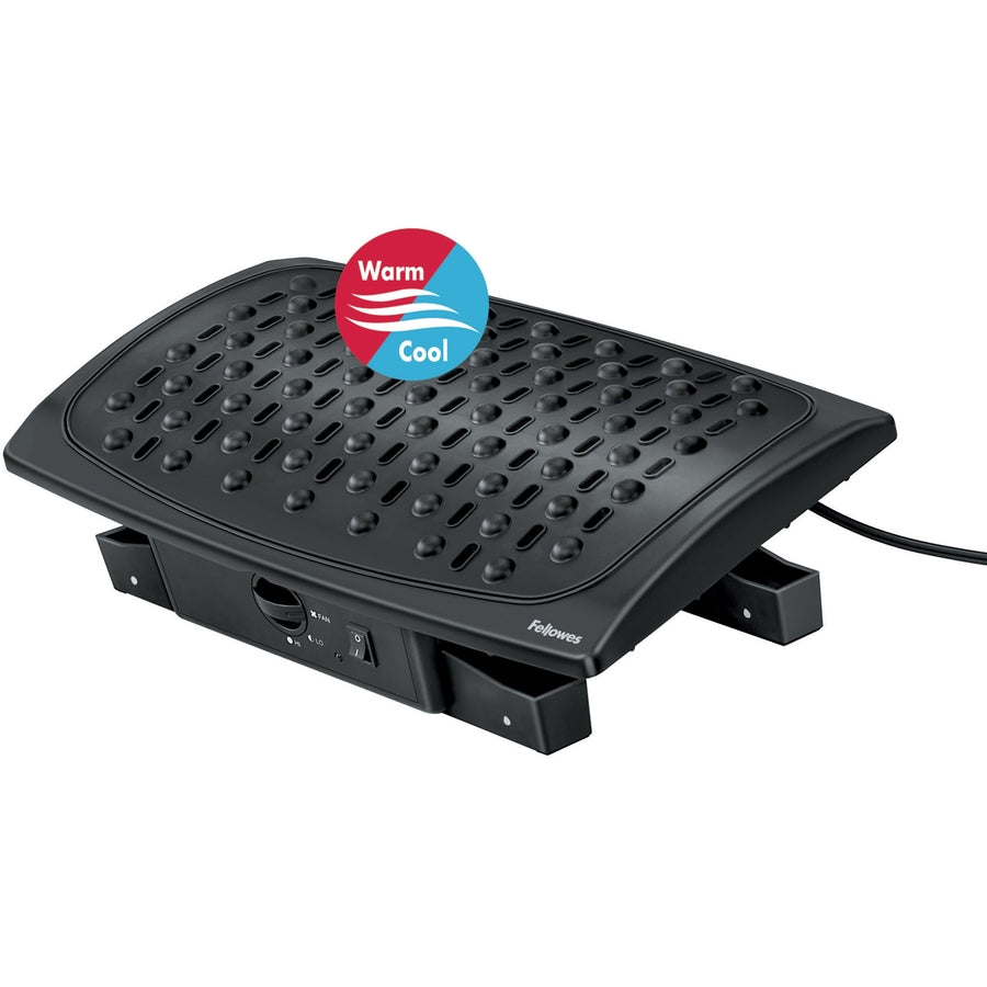 Fellowes Climate Control Footrest - 20deg Tilt - Black -