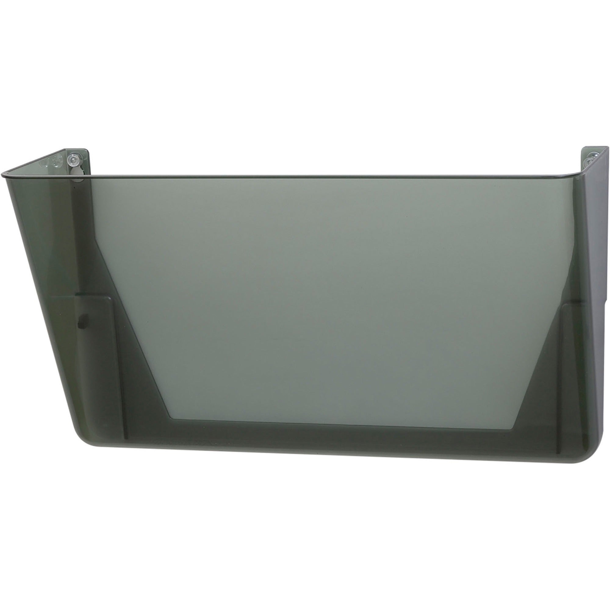 Officemate Mountable Wall File - 7" Height x 13" Width x 4.1" Depth - Smoke - Plastic - 1 Each -