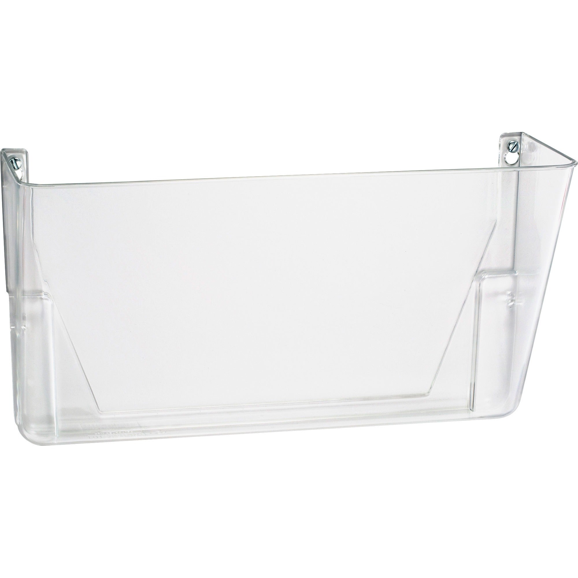 Officemate Mountable Wall File - 7" Height x 13" Width x 4.1" Depth - Clear - Plastic - 1 Each -