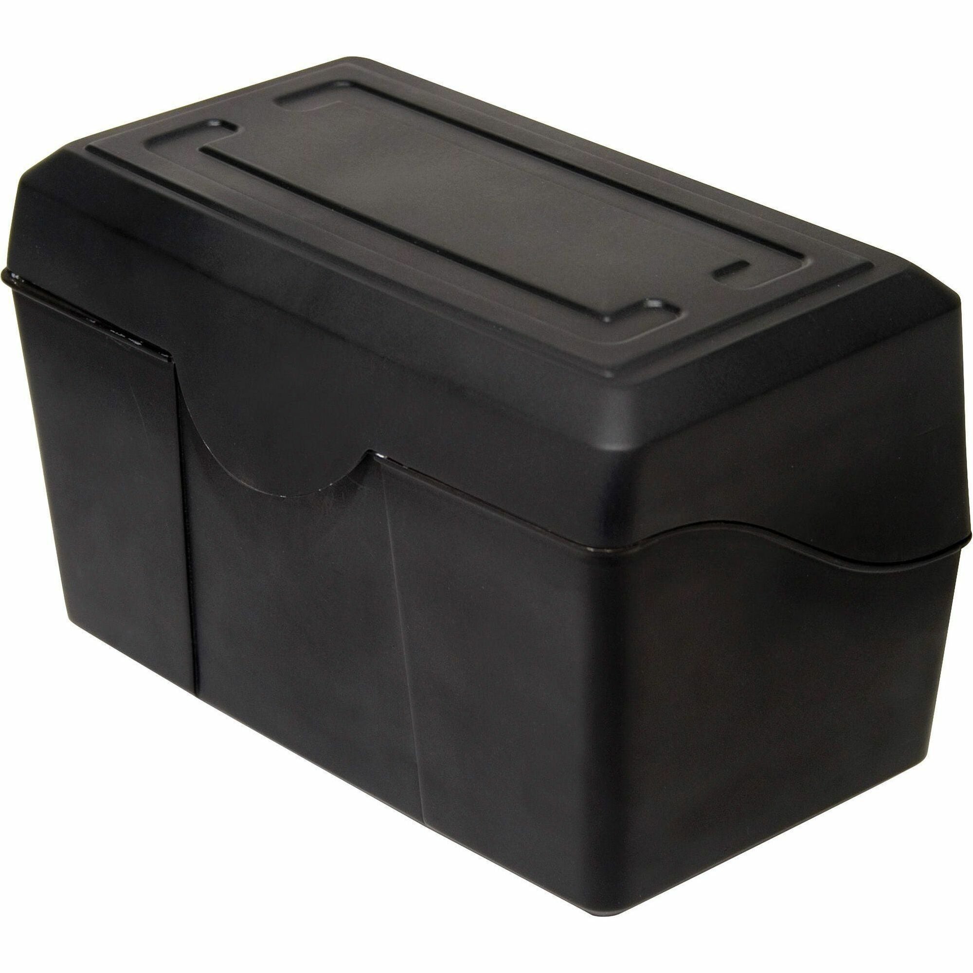 Advantus Index Card Holder - 5.9" x 9" x 5.5" x - Plastic - 1 Each - Black -