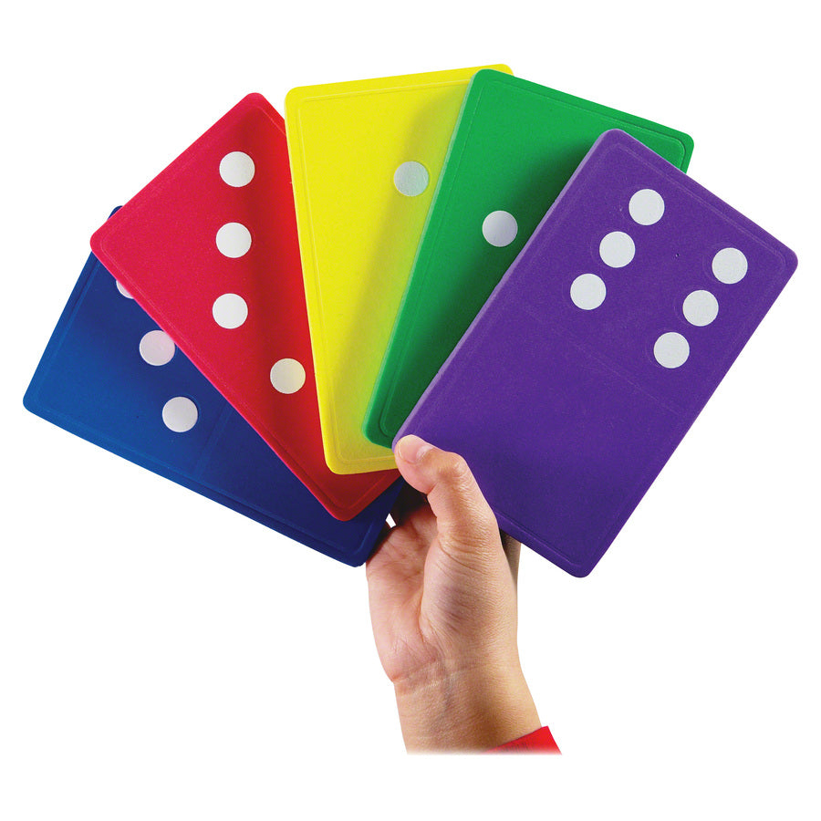 Learning Resources Foam Jumbo Dominoes - Skill Learning: Sorting, Patterning, Arithmetic, Fraction, Logic - 5 Year & Up - Multi -