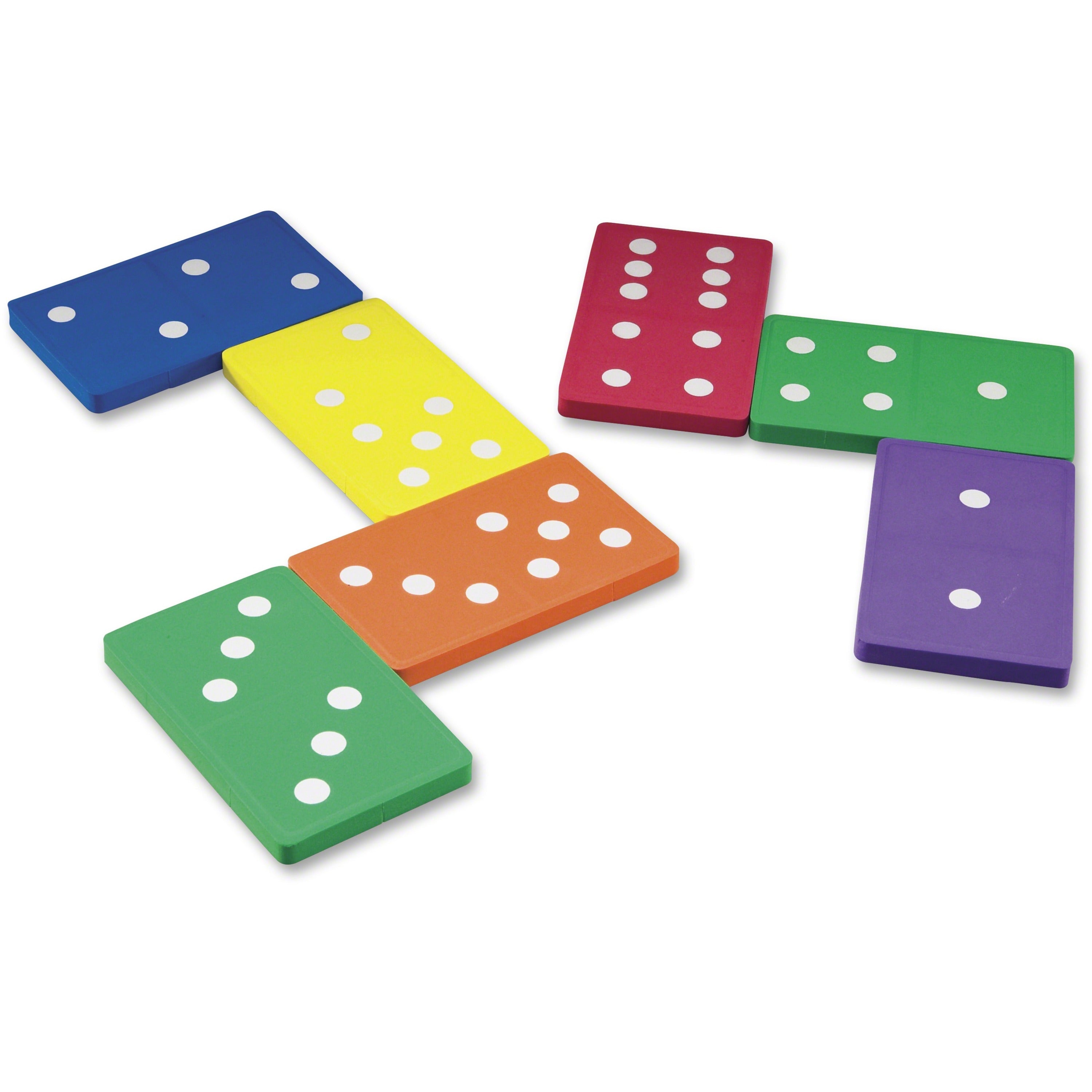Learning Resources Foam Jumbo Dominoes - Skill Learning: Sorting, Patterning, Arithmetic, Fraction, Logic - 5 Year & Up - Multi -
