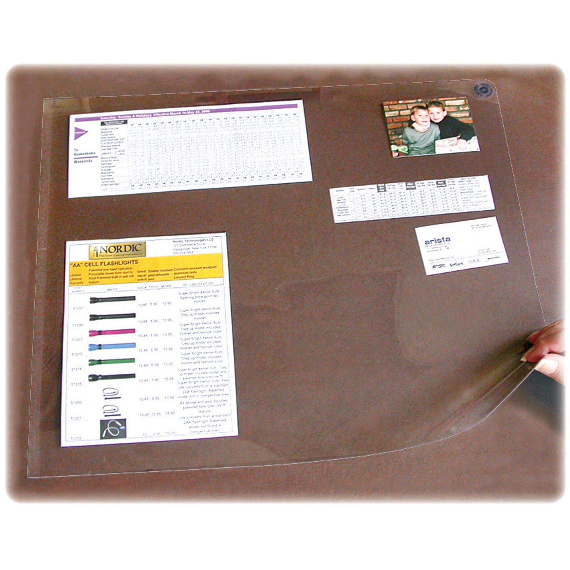 Artistic Second Sight Clear Desk Protectors - Rectangular - 40" Width x 25" Depth - Plastic - Clear -
