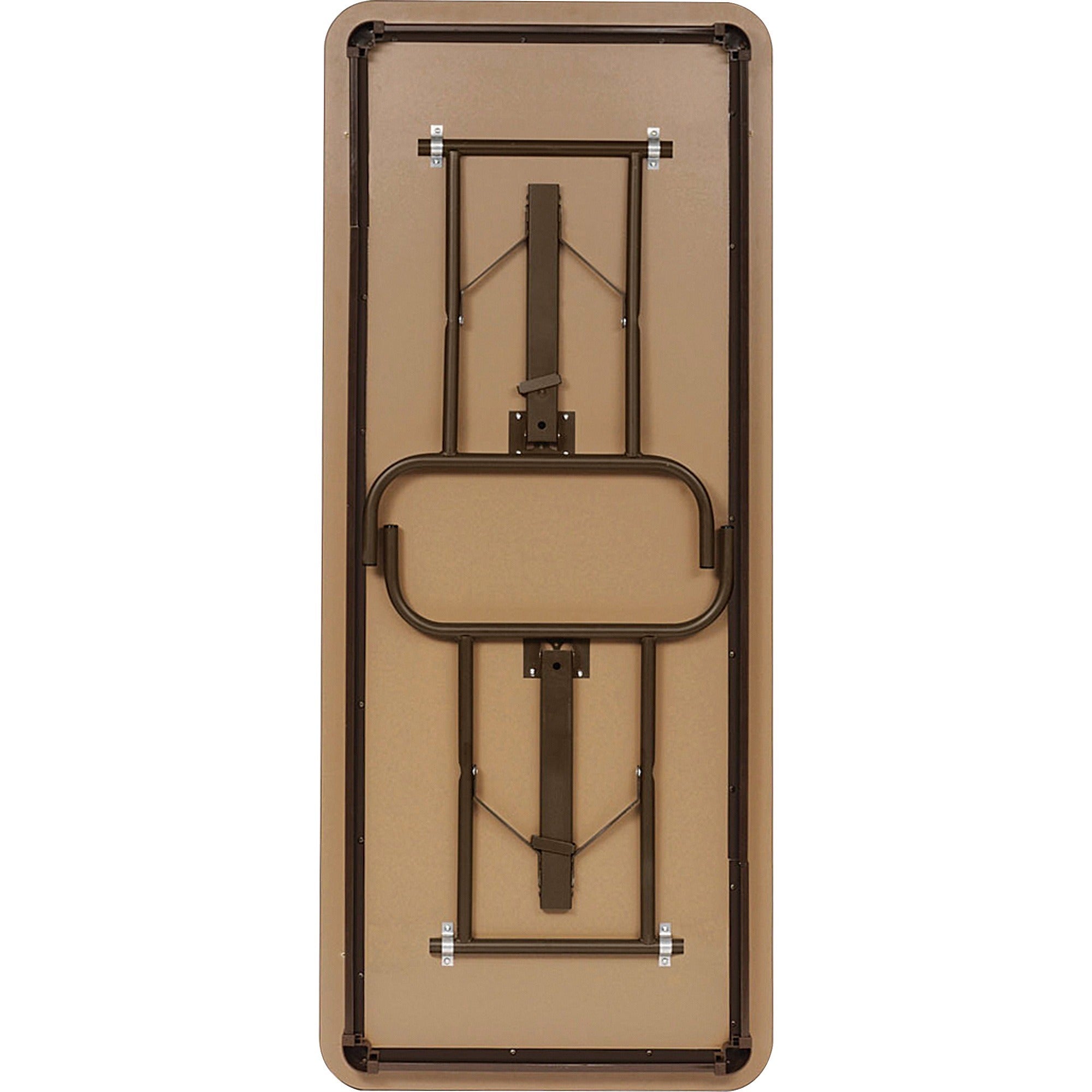 Iceberg Premium Wood Laminate Folding Table - For - Table TopMelamine Rectangle Top - Traditional Style - 500 lb Capacity - 60" Table Top Length x 18" Table Top Width x 0.75" Table Top Thickness - 29" Height - Oak - 1 Each -