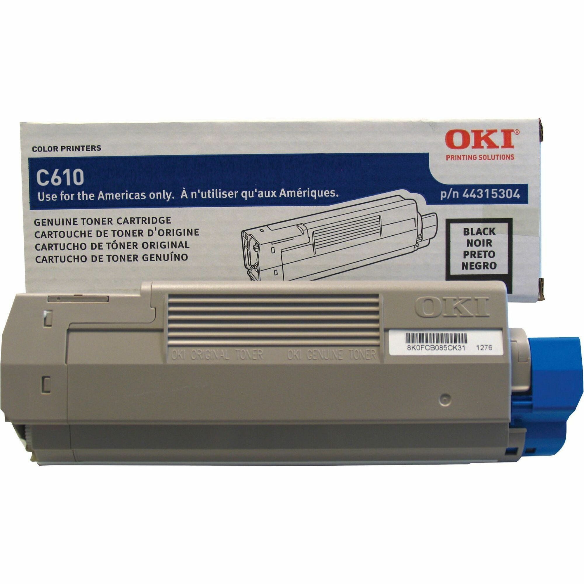 Oki Original Toner Cartridge - LED - 8000 Pages - Black - 1 Each -