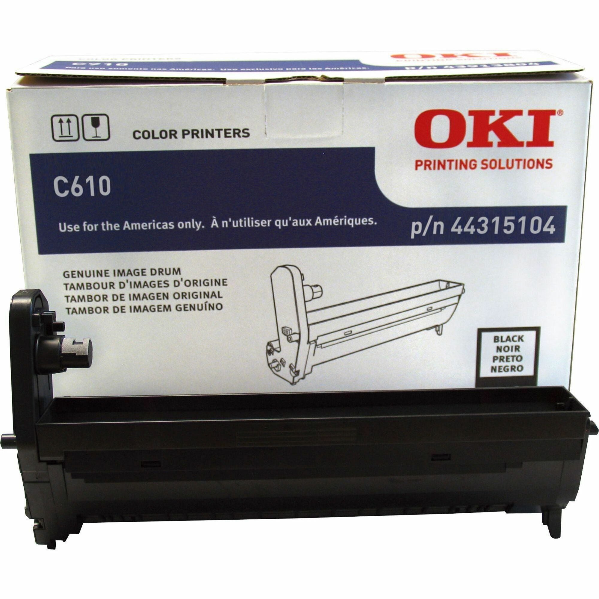 Oki 44315101/02/03/04 Image Drum - LED Print Technology - 20000 Pages - 1 Each - Black -