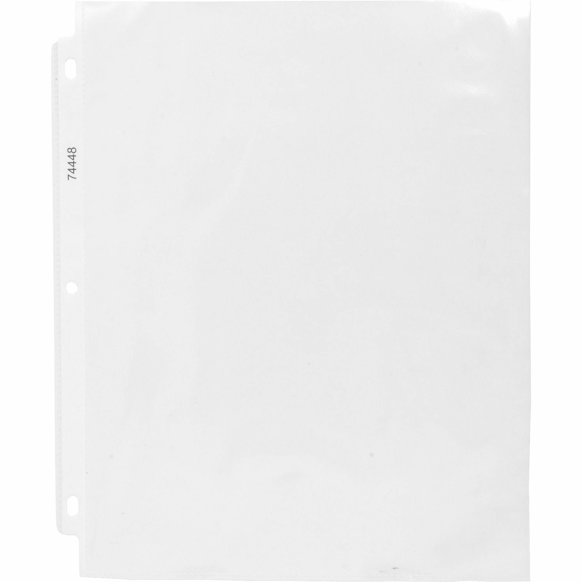 Business Source Economy Weight Sheet Protectors - 11" Height x 9" Width - 2 mil Thickness - For Letter 8 1/2" x 11" Sheet - Ring Binder - Rectangular - Semi Clear - Polypropylene - 200 / Box -