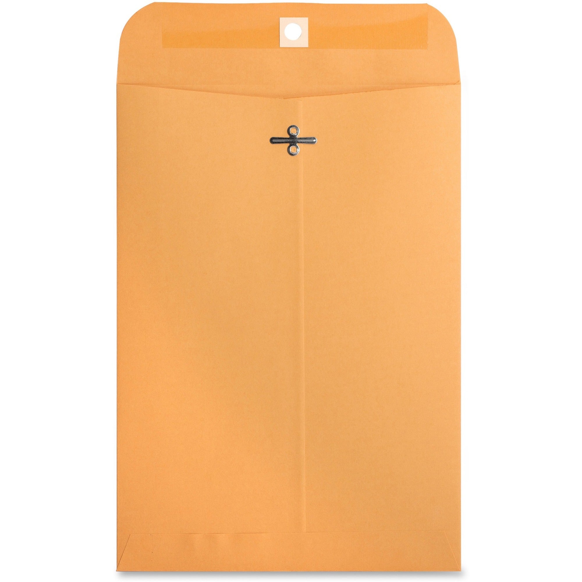 Business Source Heavy-duty Clasp Envelopes - Clasp - #75 - 7 1/2" Width x 10 1/2" Length - 28 lb - Clasp - Kraft - 100 / Box - Kraft -