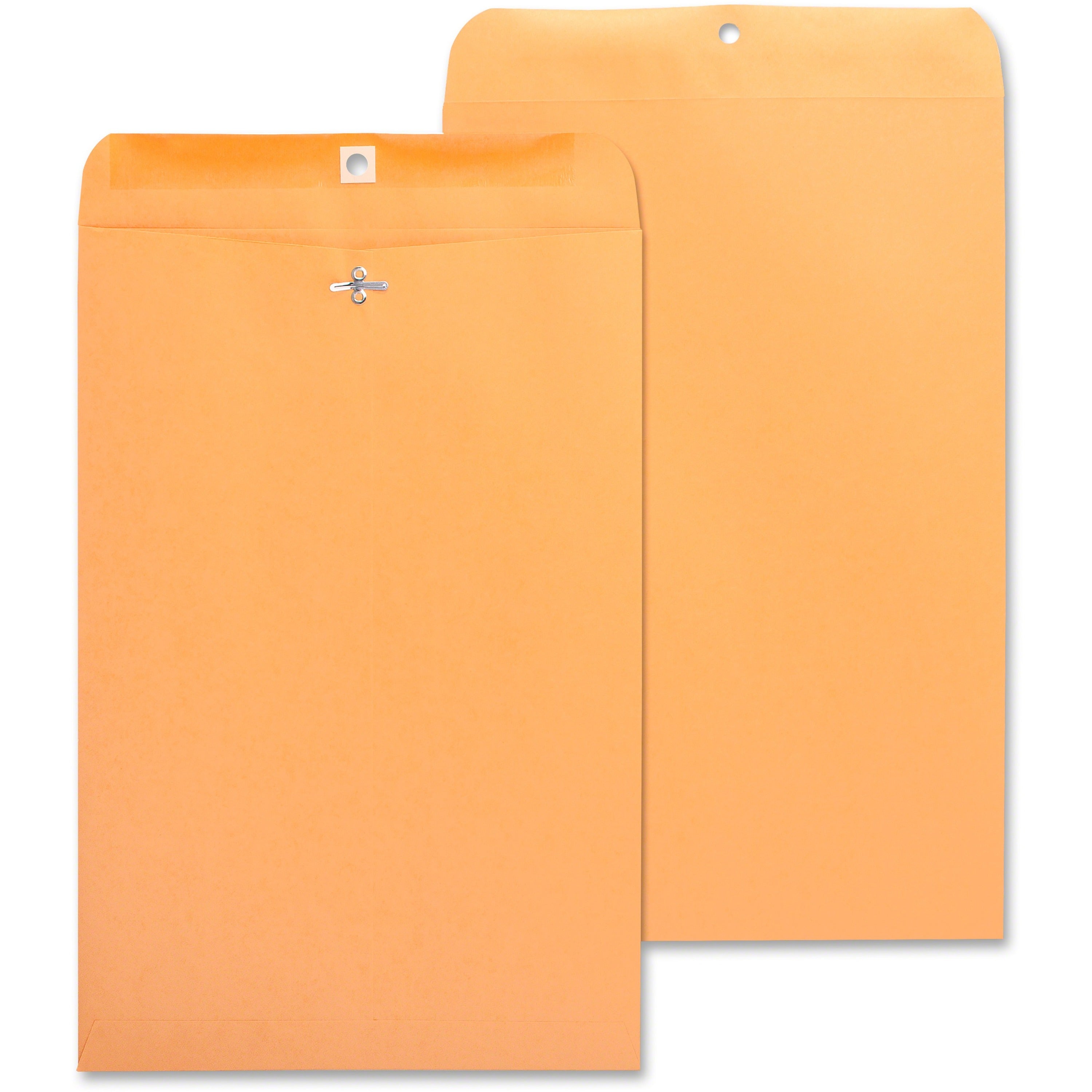 Business Source Heavy-duty Clasp Envelopes - Clasp - #98 - 10" Width x 15" Length - 28 lb - Clasp - Kraft - 100 / Box - Kraft -