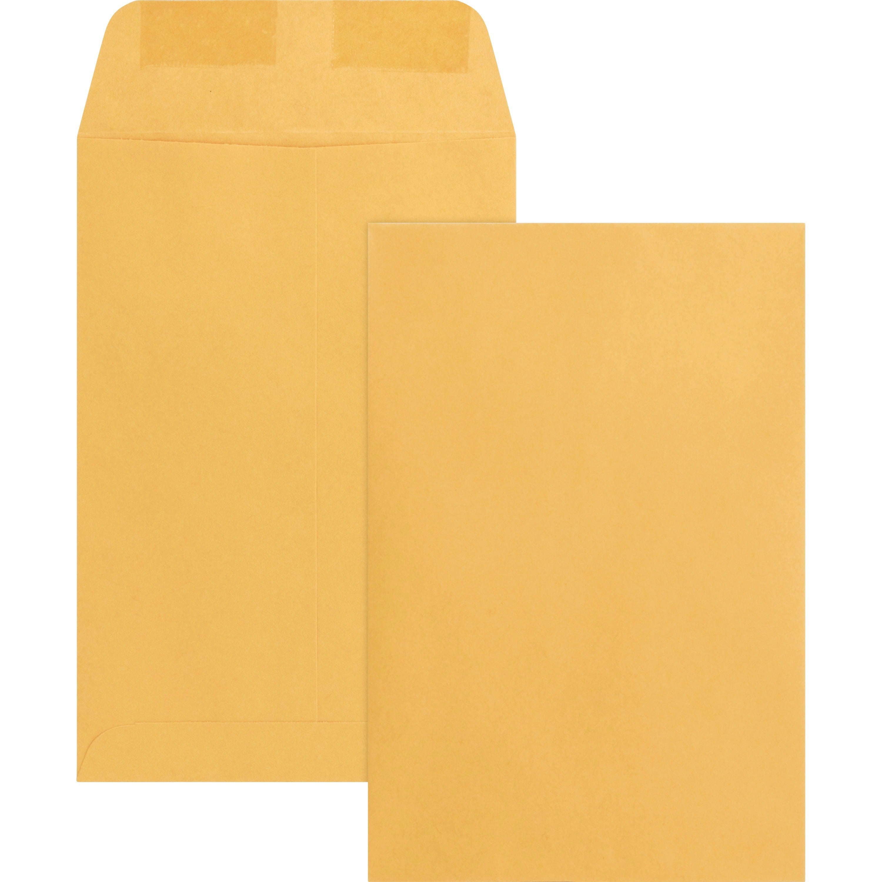 Business Source Durable Kraft Catalog Envelopes - Catalog - 6" Width x 9" Length - 24 lb - Gummed - Kraft - 500 / Box - Kraft -