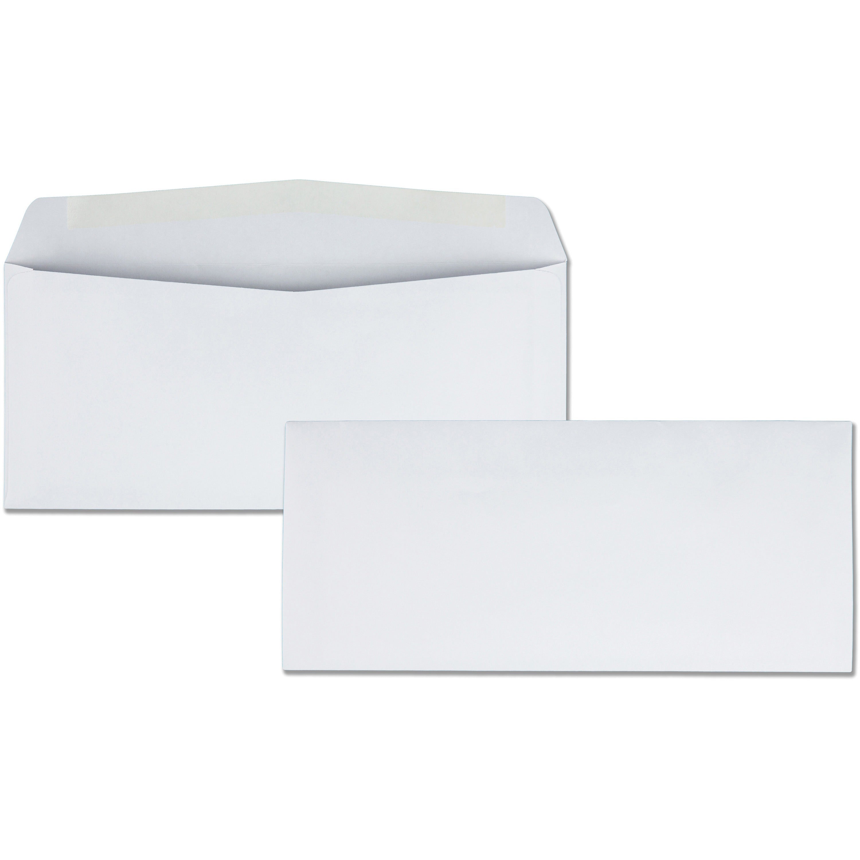 Business Source Regular Business Envelopes - Commercial - #10 - 9 1/2" Width x 4 1/8" Length - 24 lb - Gummed - Wove - 500 / Box - White -