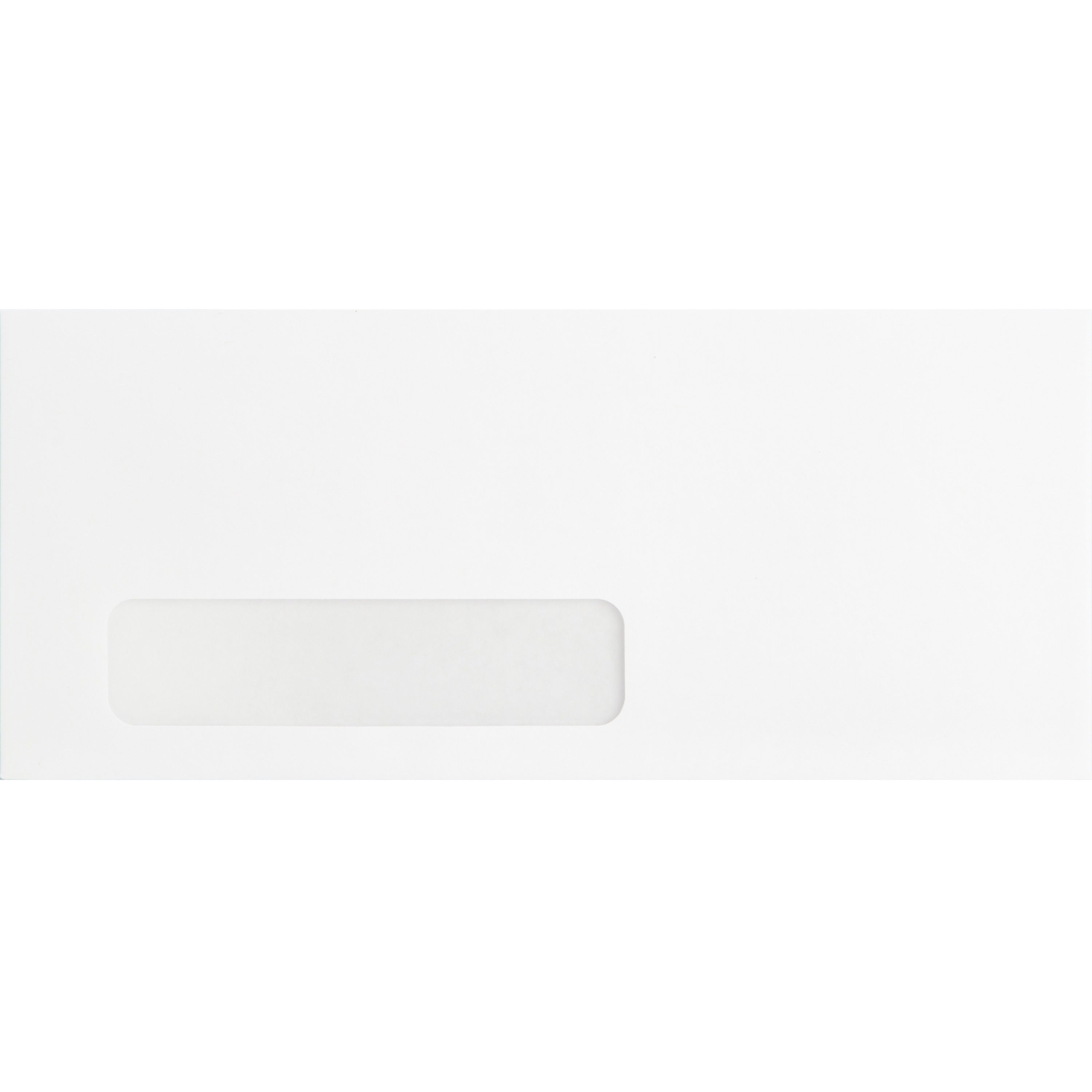Business Source Economical No. 10 Window Envelope - Single Window - #10 - 9 1/2" Width x 4 1/8" Length - 24 lb - 500 / Box - White -