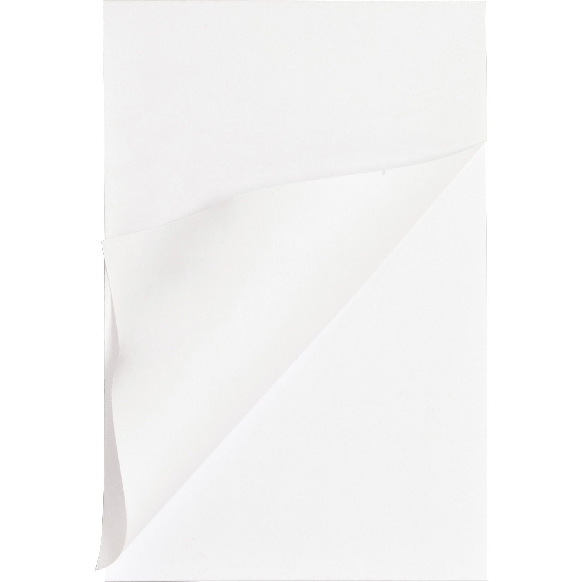Business Source Plain Memo Pads - 100 Sheets - Plain - Glue - 16 lb Basis Weight - 5" x 8" - White Paper - 12 / Dozen -