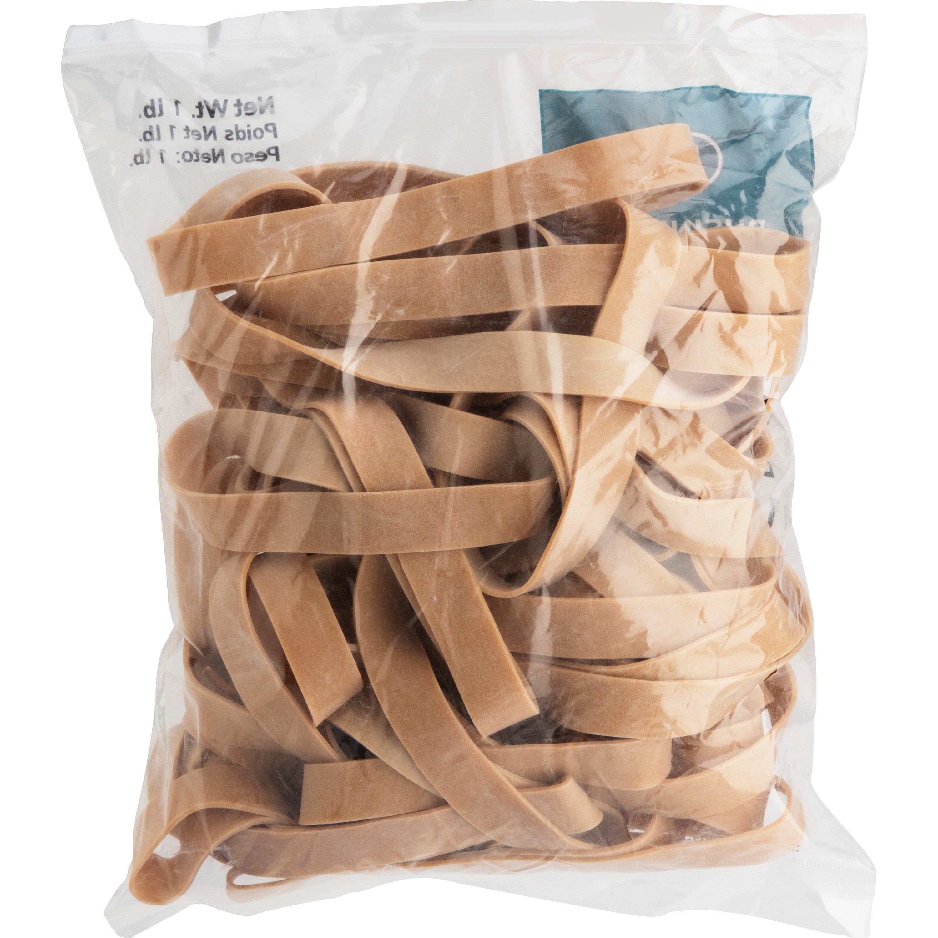 Business Source Quality Rubber Bands - Size: #107 - 7" Length x 0.6" Width - Sustainable - 40 / Pack - Rubber - Crepe -