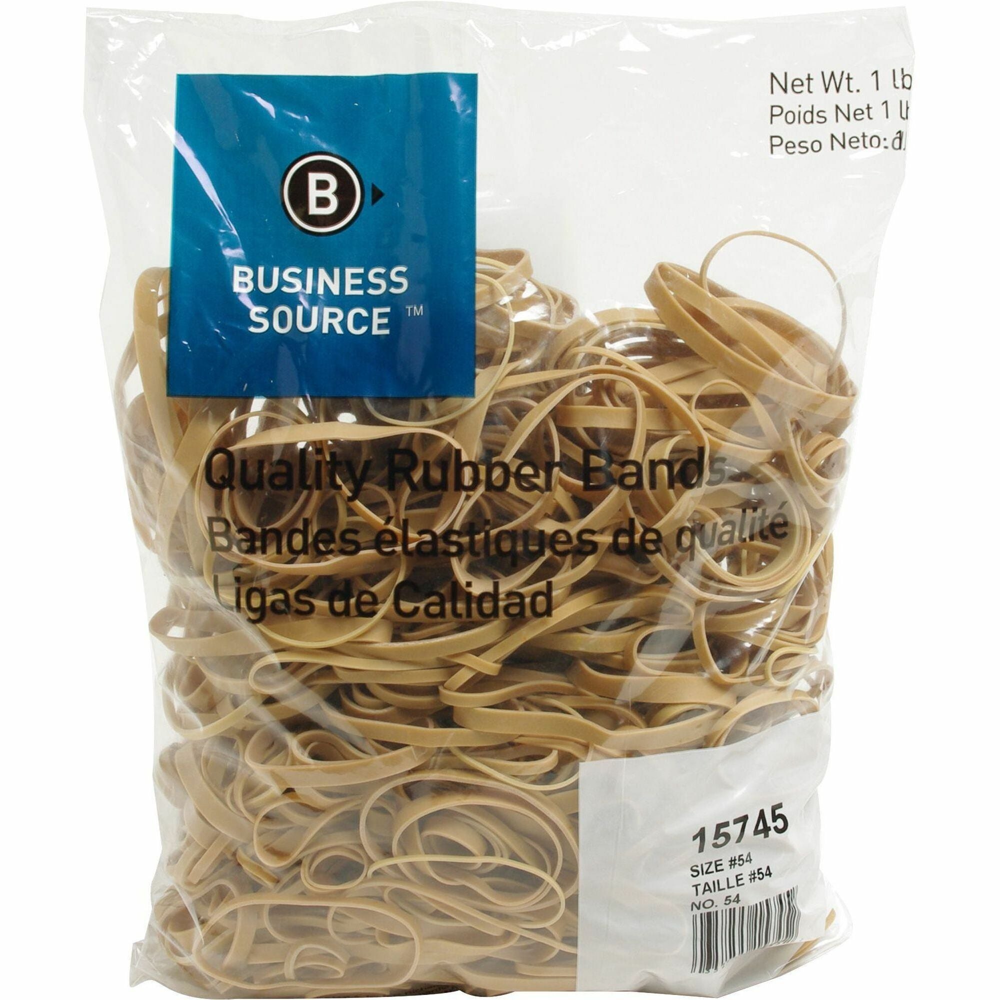 Business Source Quality Rubber Bands - Size: Assorted - Sustainable - 1 / Pack - Rubber - Crepe -