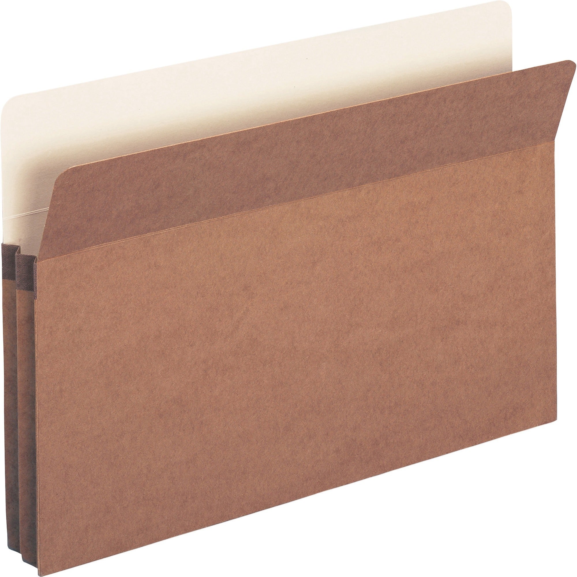 Business Source Straight Tab Cut Legal Recycled File Pocket - 8 1/2" x 14" - 1 3/4" Expansion - Redrope - Redrope - 30% Recycled - 25 / Box -