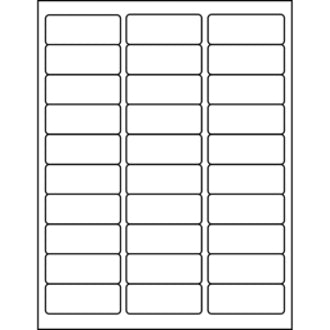 Business Source Bright White Premium-quality Address Labels - 1" Width x 2 5/8" Length - Permanent Adhesive - Rectangle - Laser, Inkjet - White - 30 / Sheet - 25 Total Sheets - 750 / Pack - Lignin-free, Jam-free -