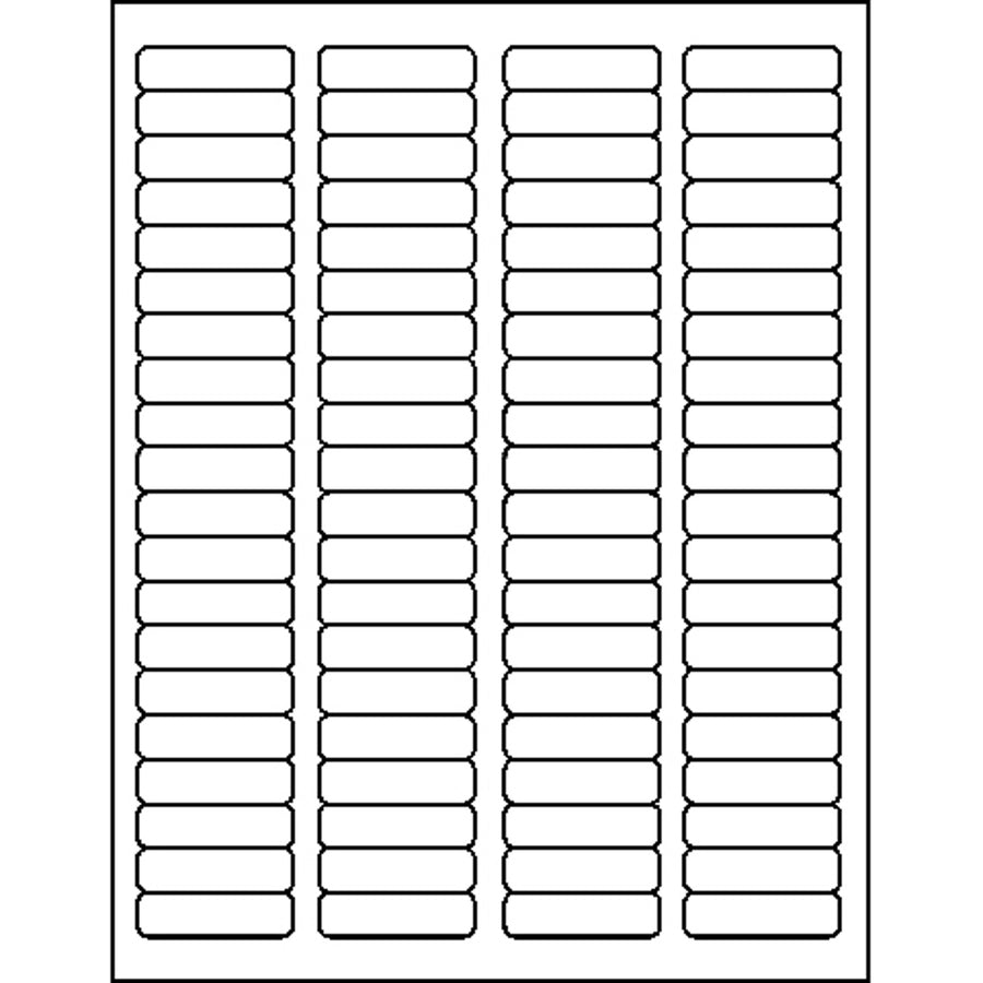 Business Source Address Laser Labels - 1/2" Width x 1 3/4" Length - Permanent Adhesive - Rectangle - Laser - White - 80 / Sheet - 25 Total Sheets - 2000 / Pack - Lignin-free, Jam-free -