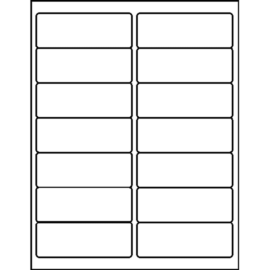 Business Source Bright White Premium-quality Address Labels - 1 1/3" Width x 4" Length - Permanent Adhesive - Rectangle - Laser, Inkjet - White - 14 / Sheet - 100 Total Sheets - 1400 / Pack - Lignin-free, Jam-free -