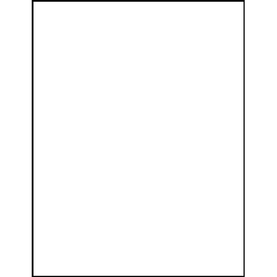 Business Source Address Labels - 8 1/2" Width x 11" Length - Permanent Adhesive - Rectangle - Laser, Inkjet - White - 1 / Sheet - 100 Total Sheets - 100 / Pack - Lignin-free, Jam-free -