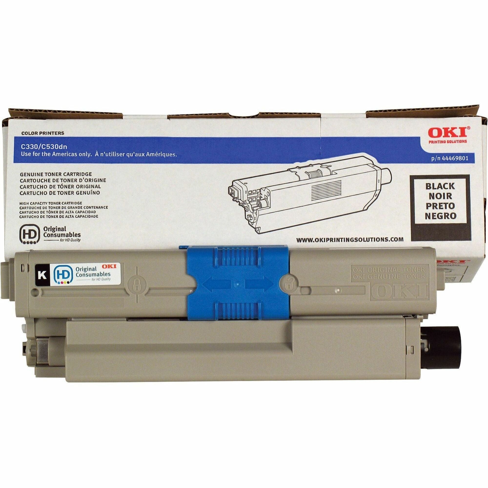 Oki Original Toner Cartridge - LED - 3500 Pages - Black - 1 Pack -