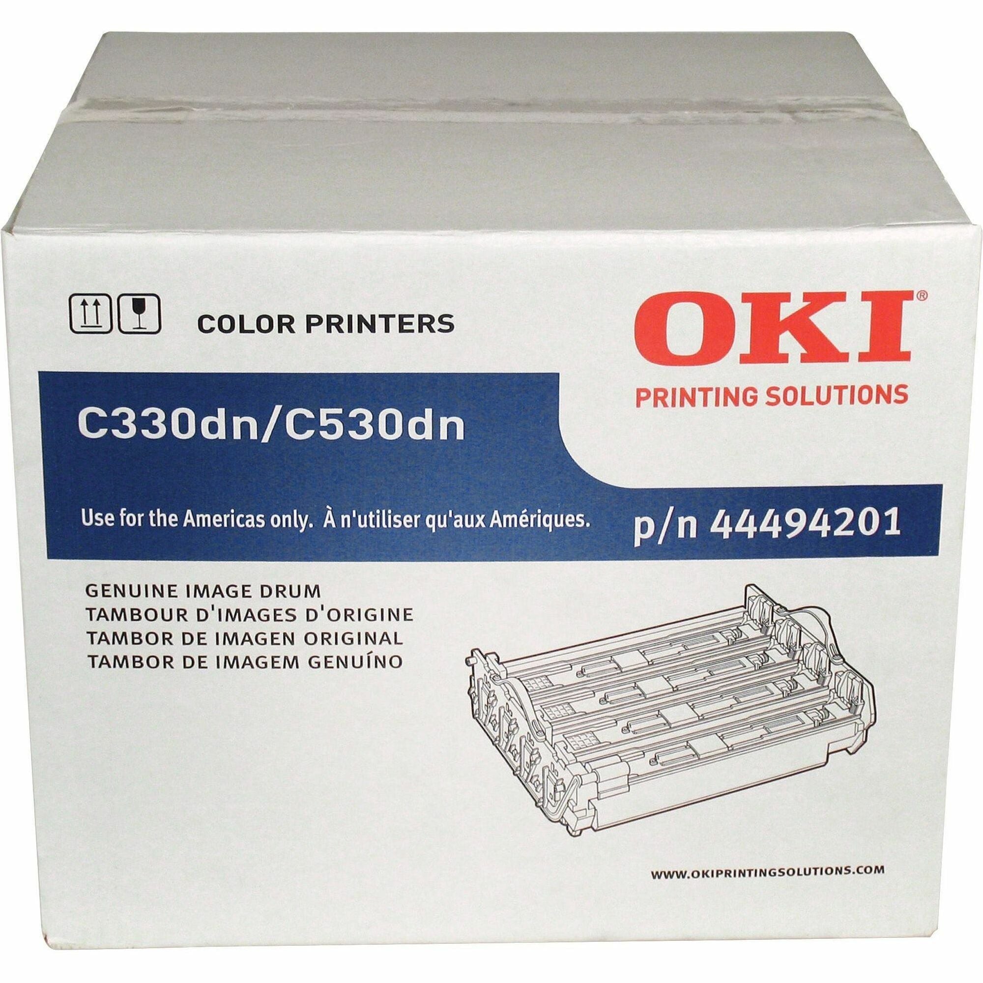 Oki 44494201 Image Drum - LED Print Technology - 20000 - 1 Each - Black, Color -