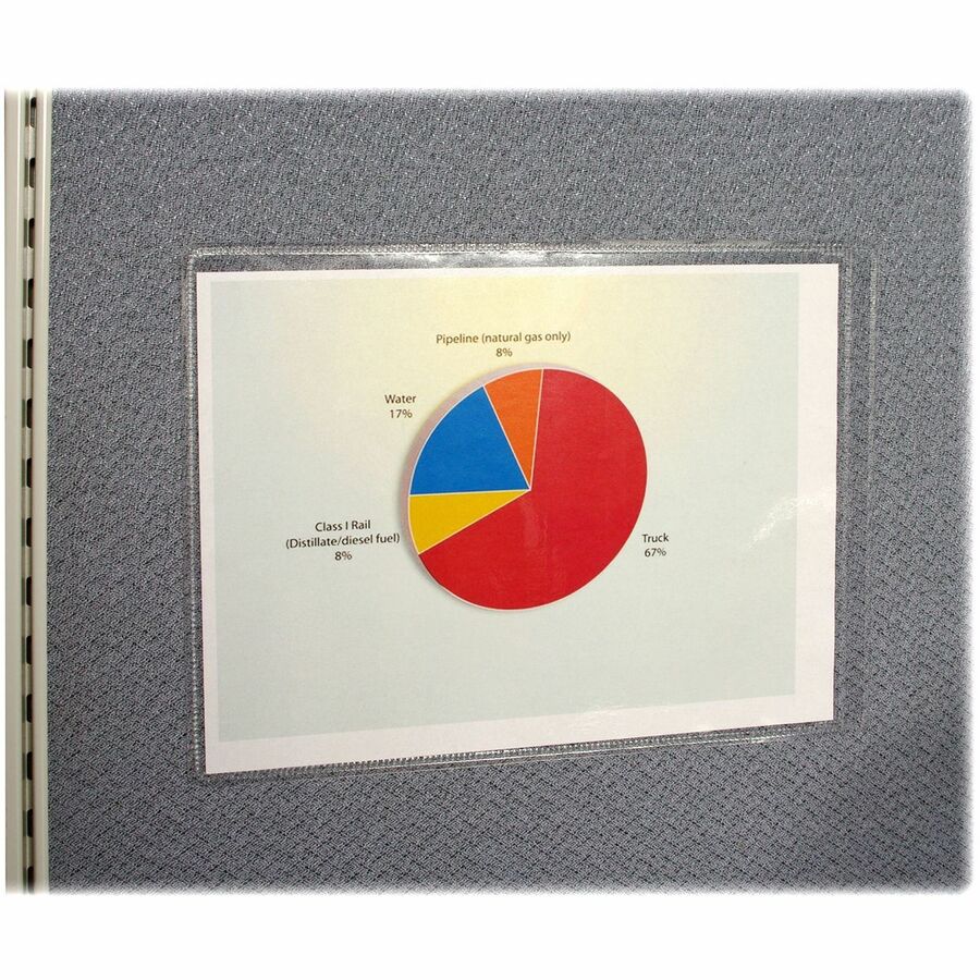 Business Source Self-Adhesive Shop Ticket Holders - 8.5" x 11" x - Vinyl - 50 / Box - Clear -